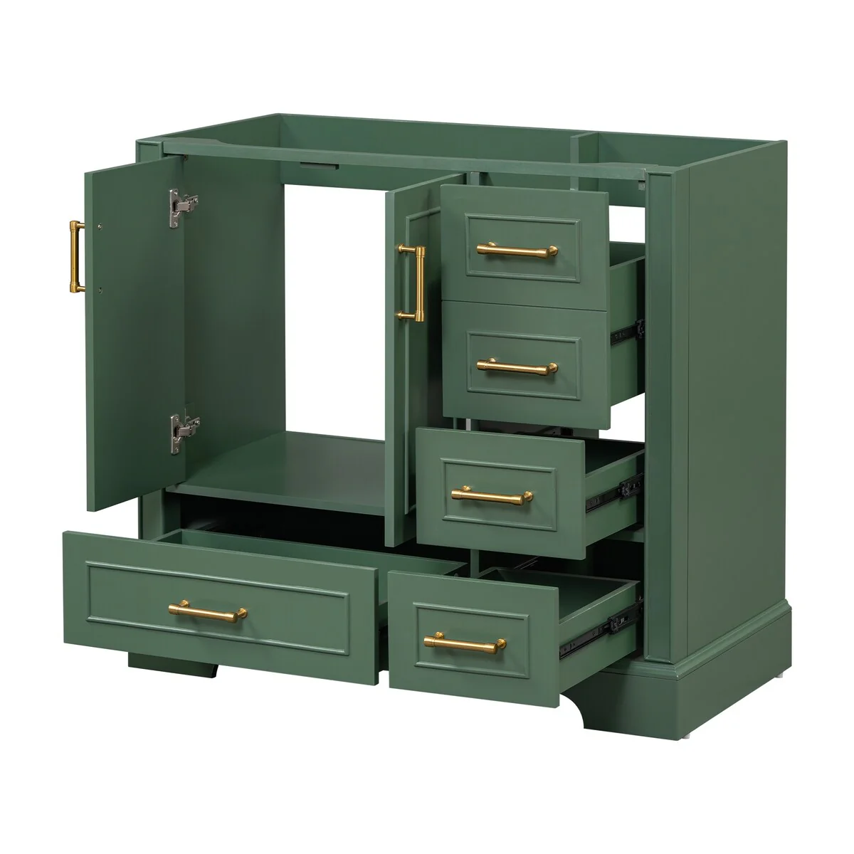 Bathroom Cabinet with Two Doors and Four Drawers