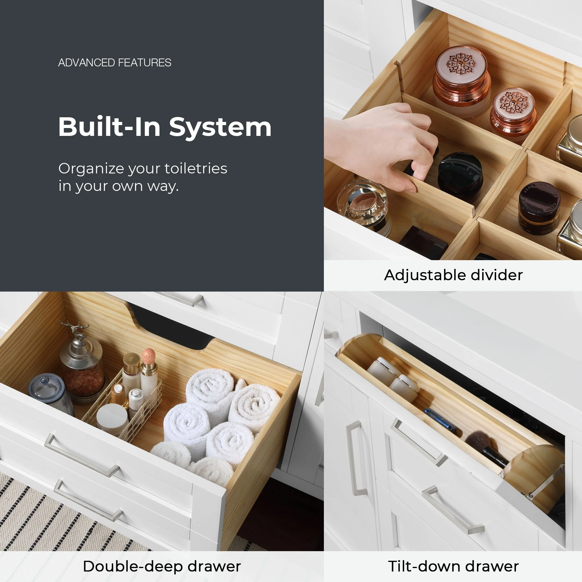 OVE Decors Tahoe II White Single Basin 60-inch Vanity