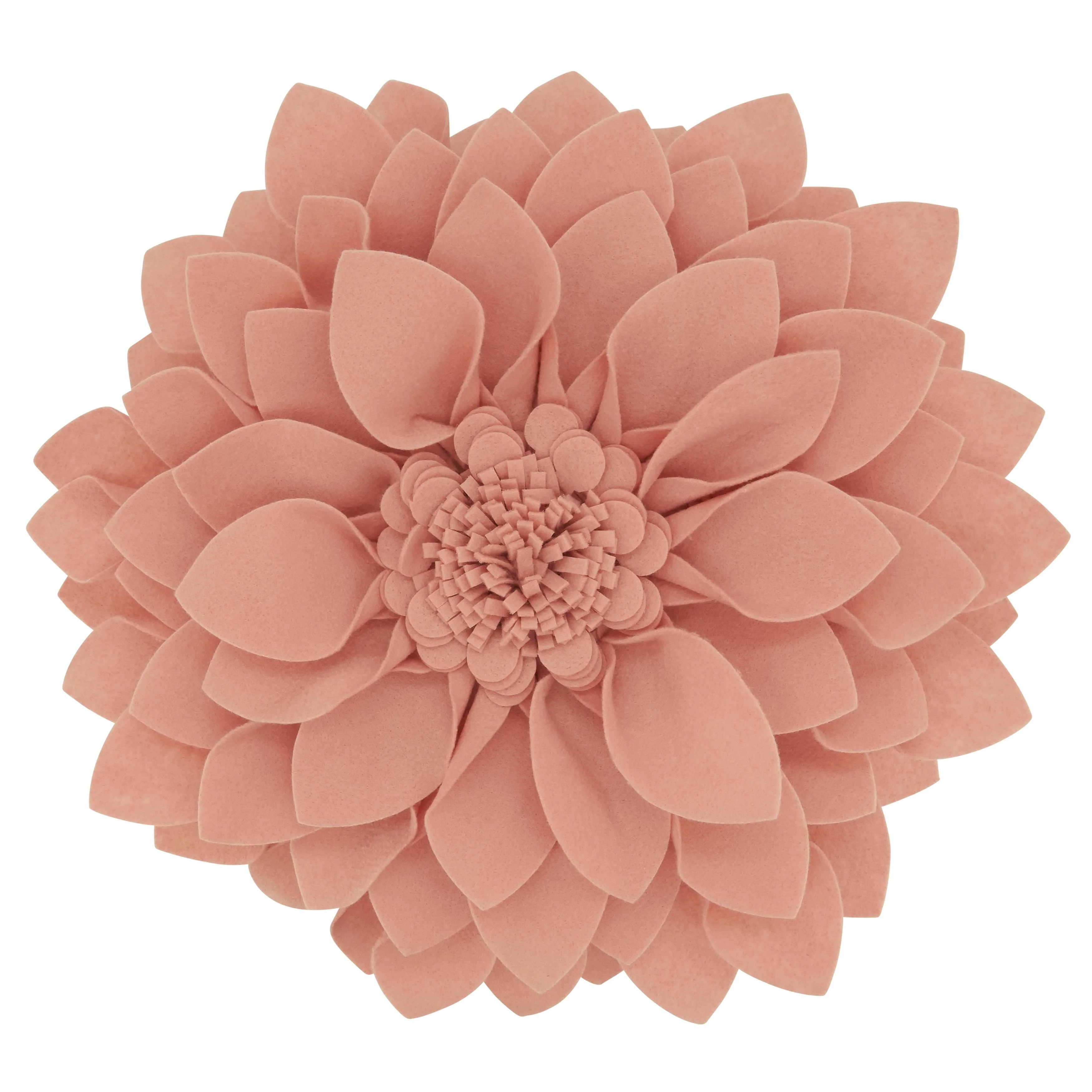 Felt Flower Design Throw Pillow