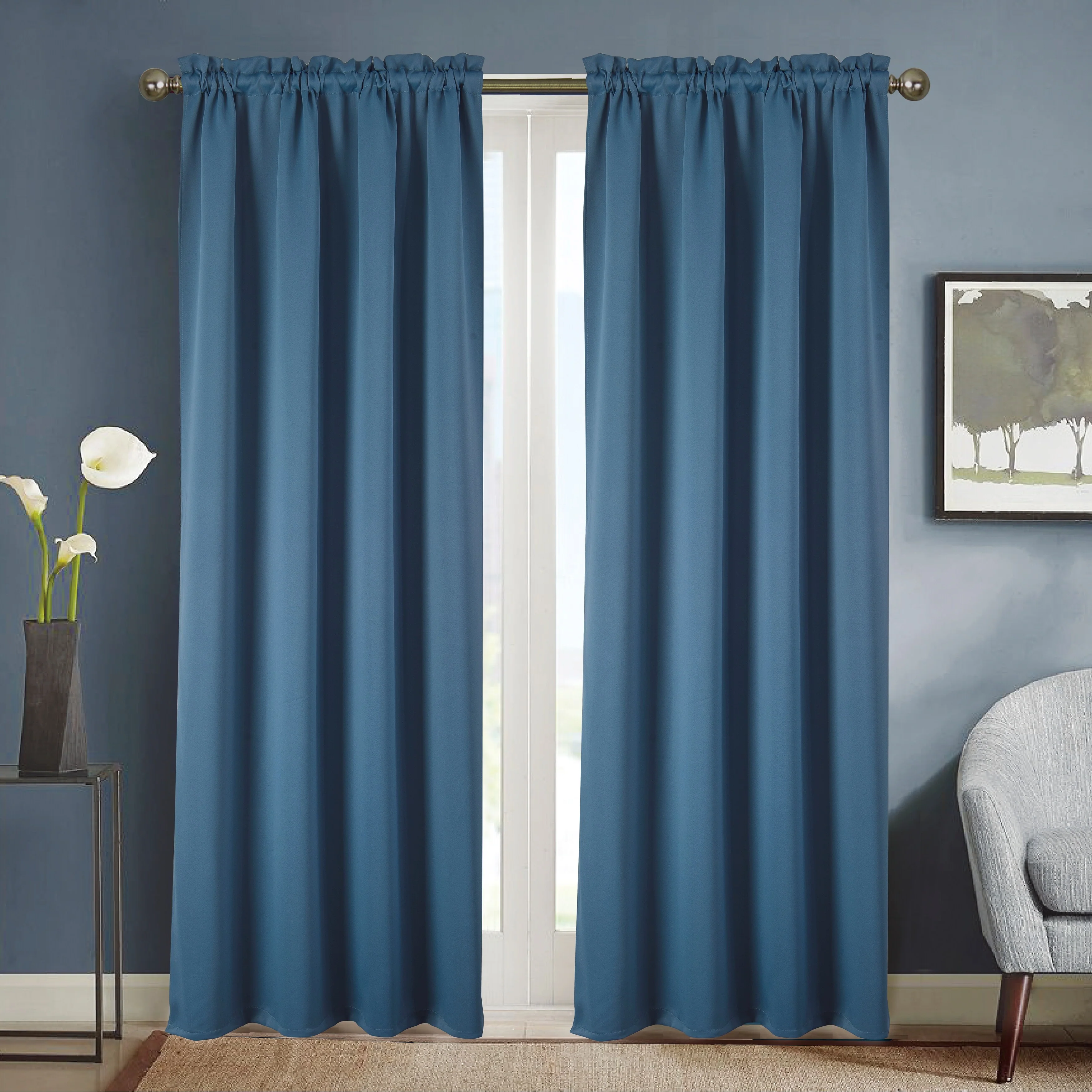 Twilight Room Darkening Rod Pocket Window Curtain 84