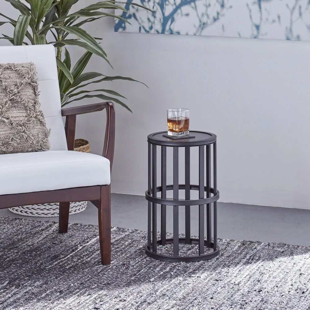 Aaleah Industrial 11-inch Side Table by Christopher Knight Home