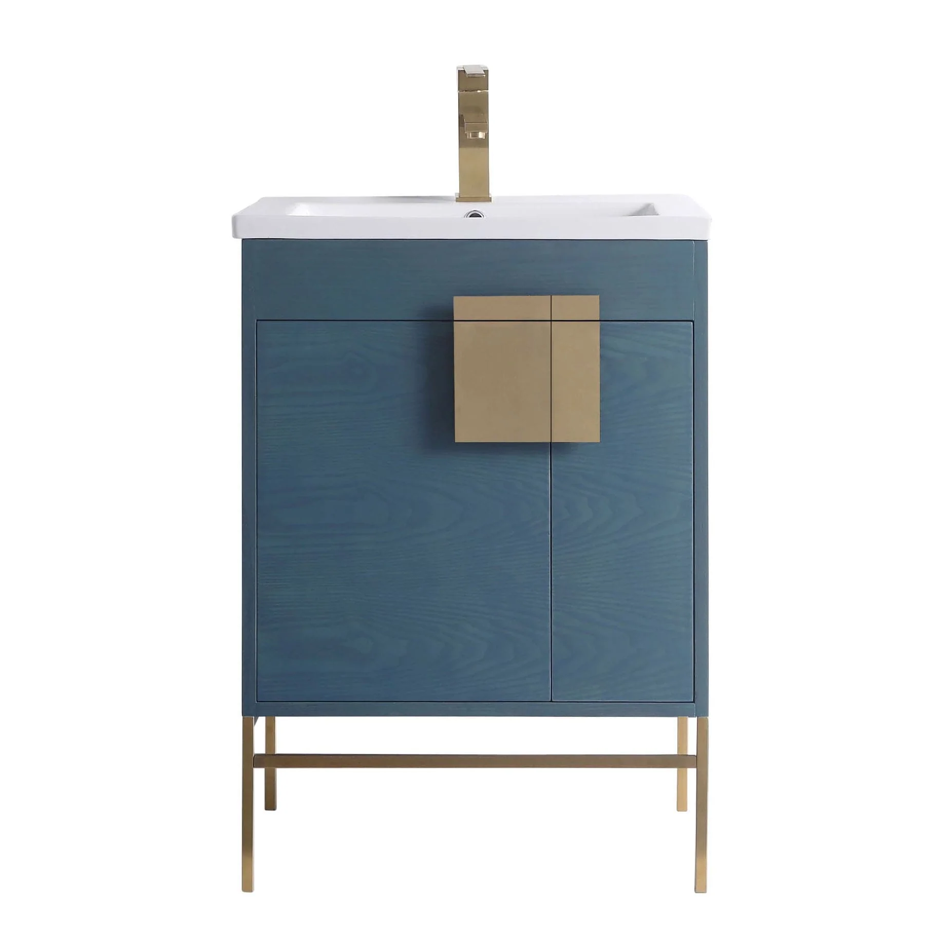 24-inch Modern Bathroom Vanity Set w/ Vitreous China Sink Top