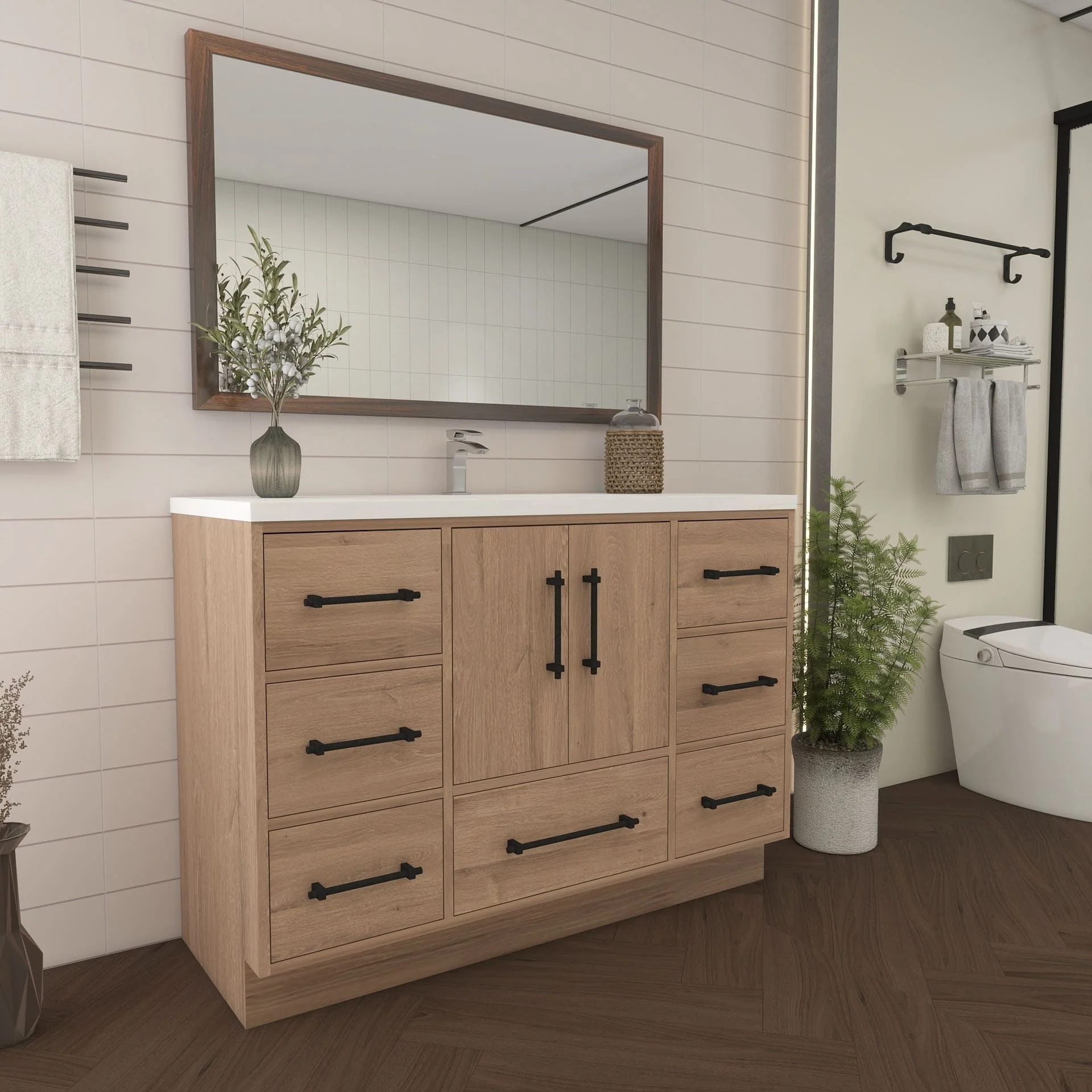 Victoria 48'' Freestanding Vanity with Reinforced Acrylic Sink - 47.5