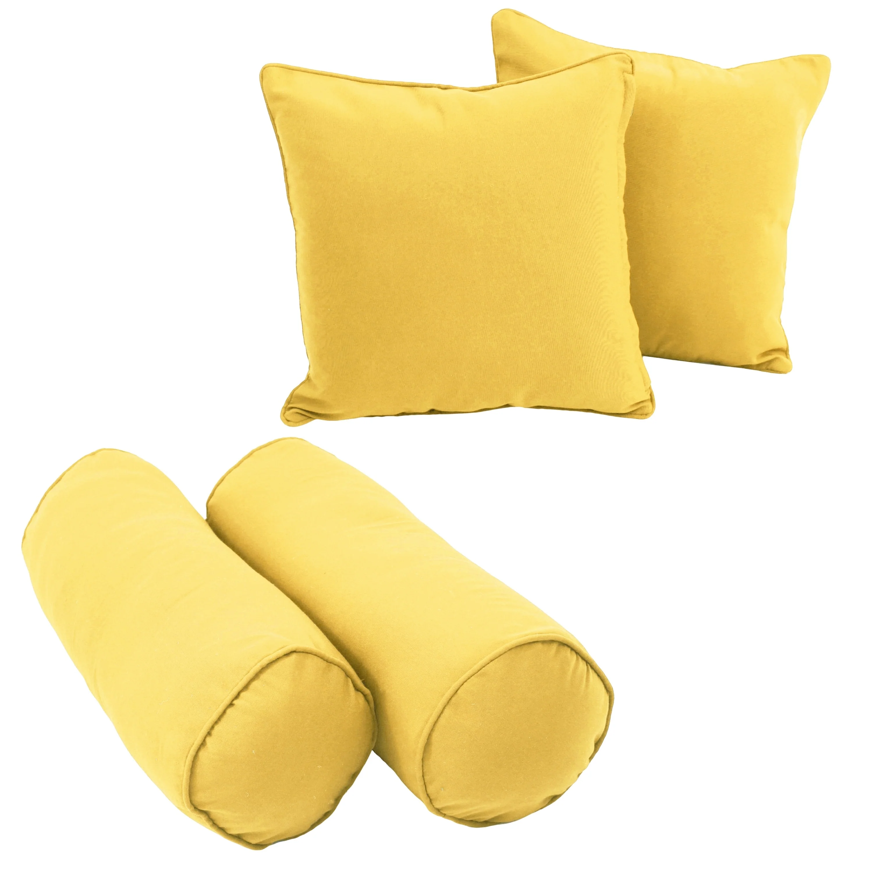 Twill 4-Piece Bolster/Throw Pillow Set