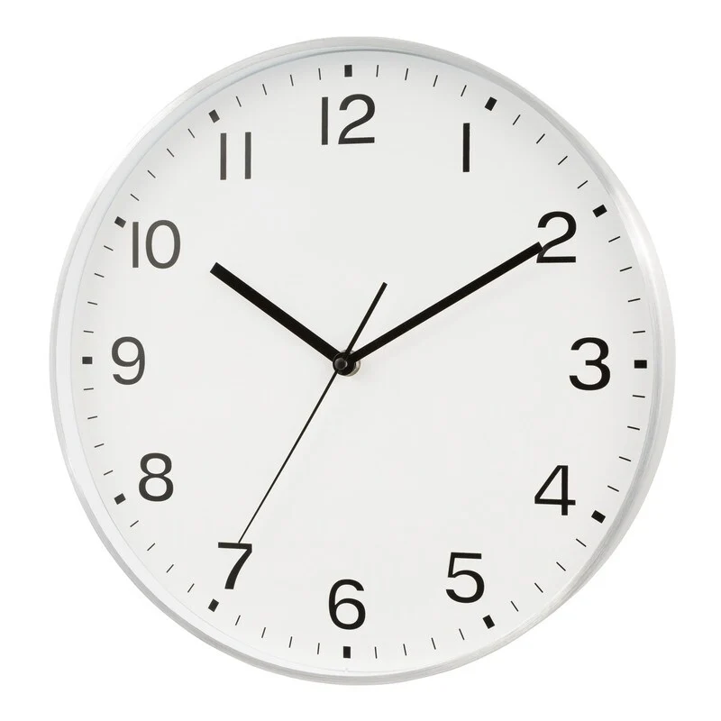 Equity 46021 13-inch Brushed Metal Analog Quartz Wall Clock