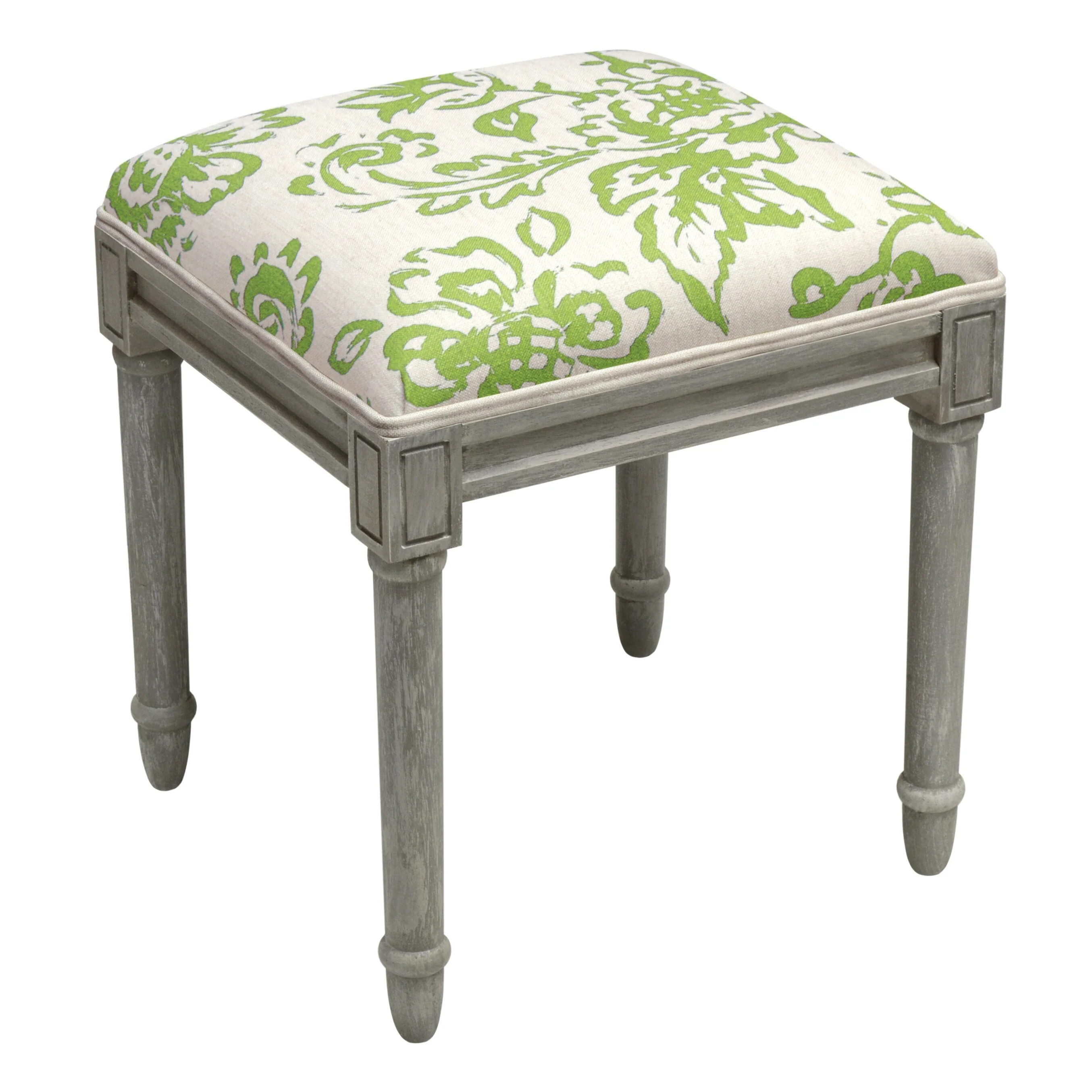 Toile Rustic-grey Vanity Stool - N/A