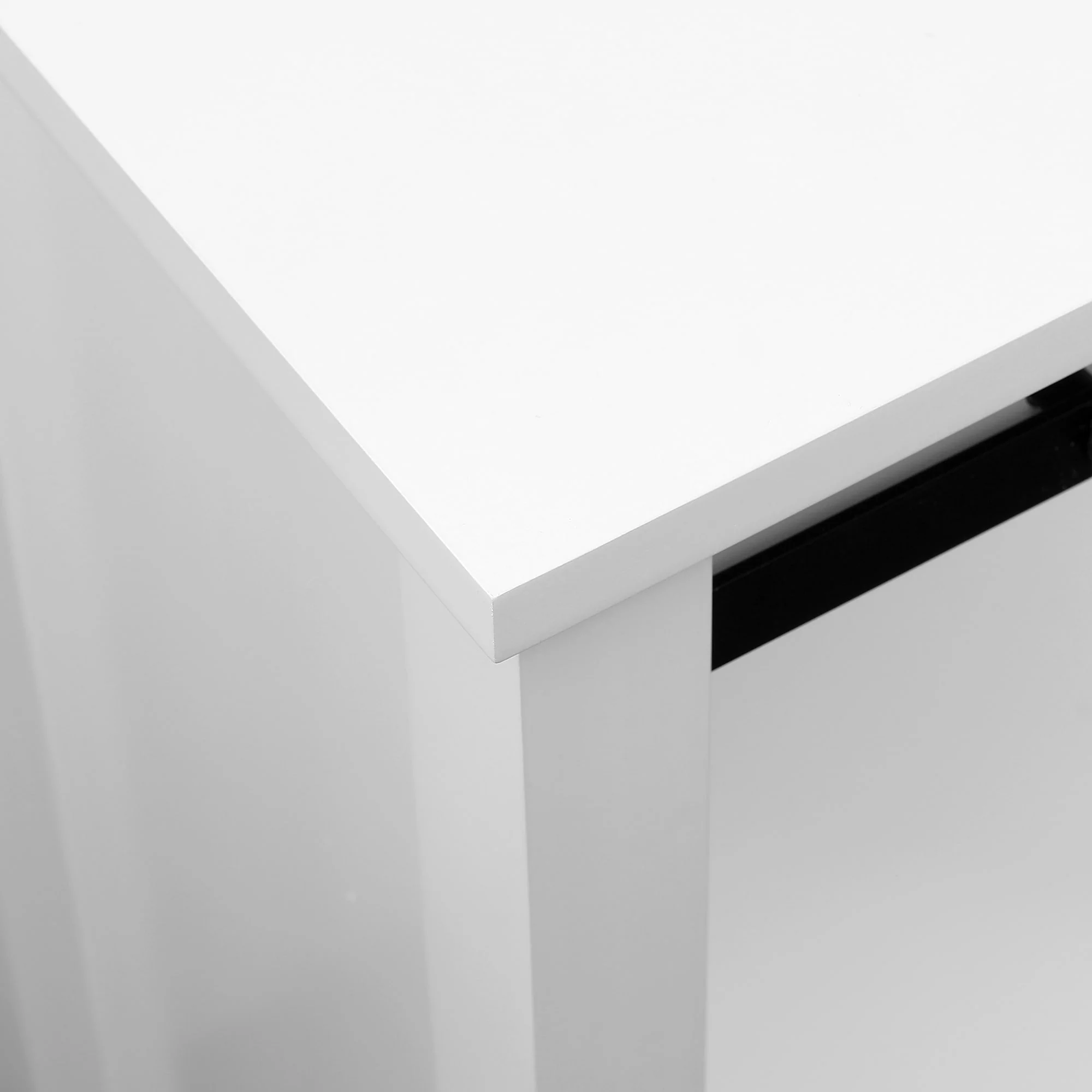Farmhouse White MDF Wood Bathroom Storage Cabinet