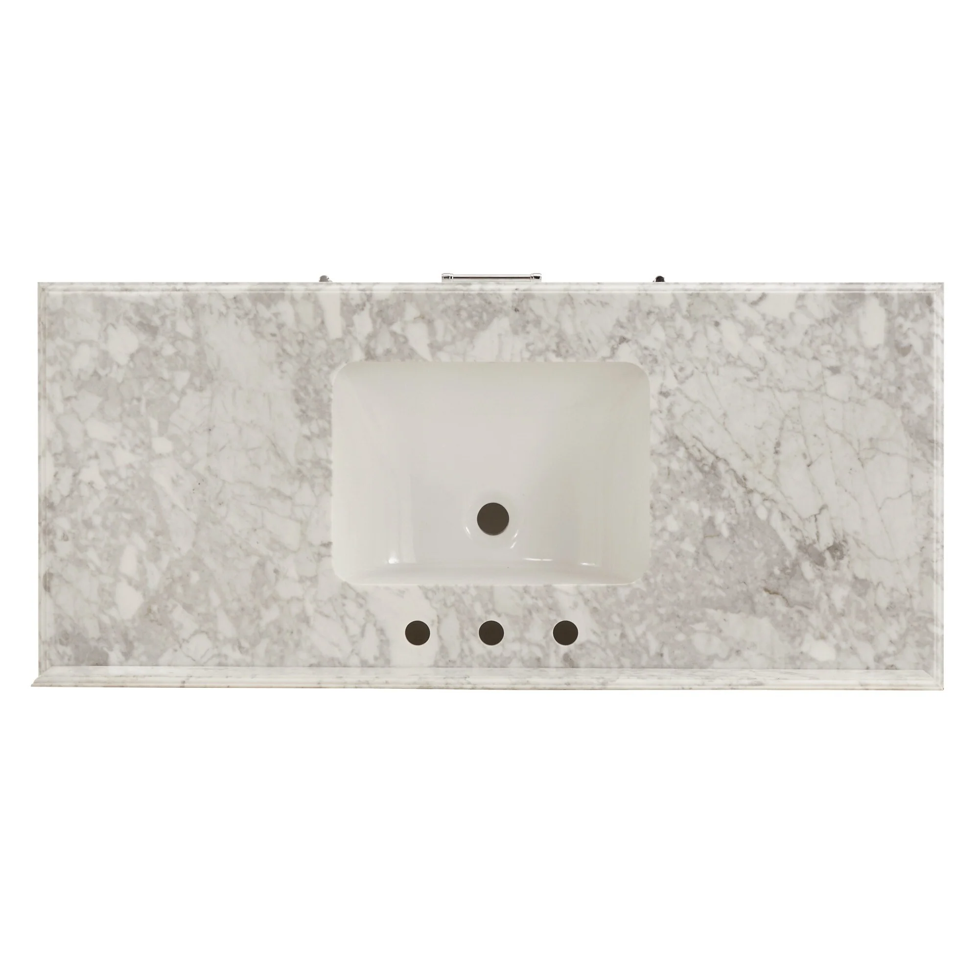 Lilleham Bathroom Sink Vanity with White Marble Veneer Stone Top by iNSPIRE Q Classic