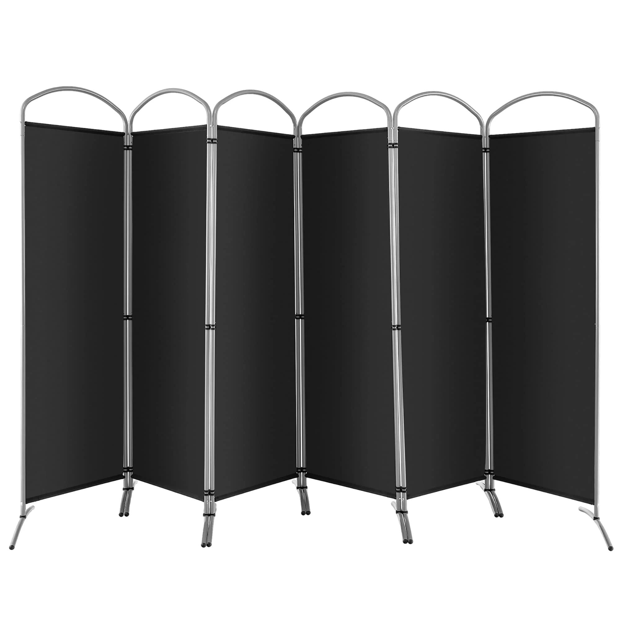 Costway 6 Panels Folding Privacy Screen 6 Ft Tall Fabric Privacy