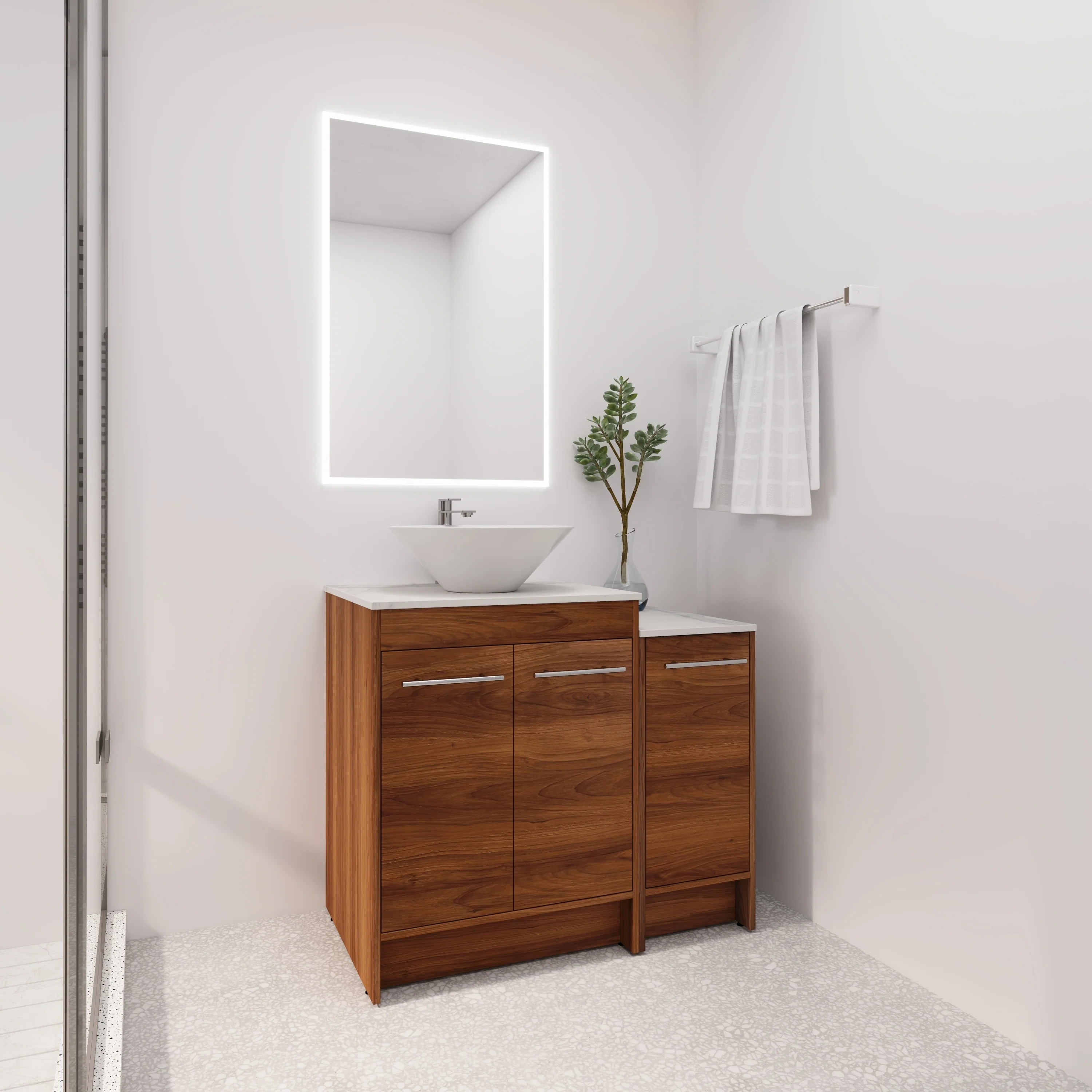 BNK 24/36/48/60 Inch Bathroom Vanity with Sink, Freestanding Bathroom Vanity with Soft Close Doors and Adjustable Shelf