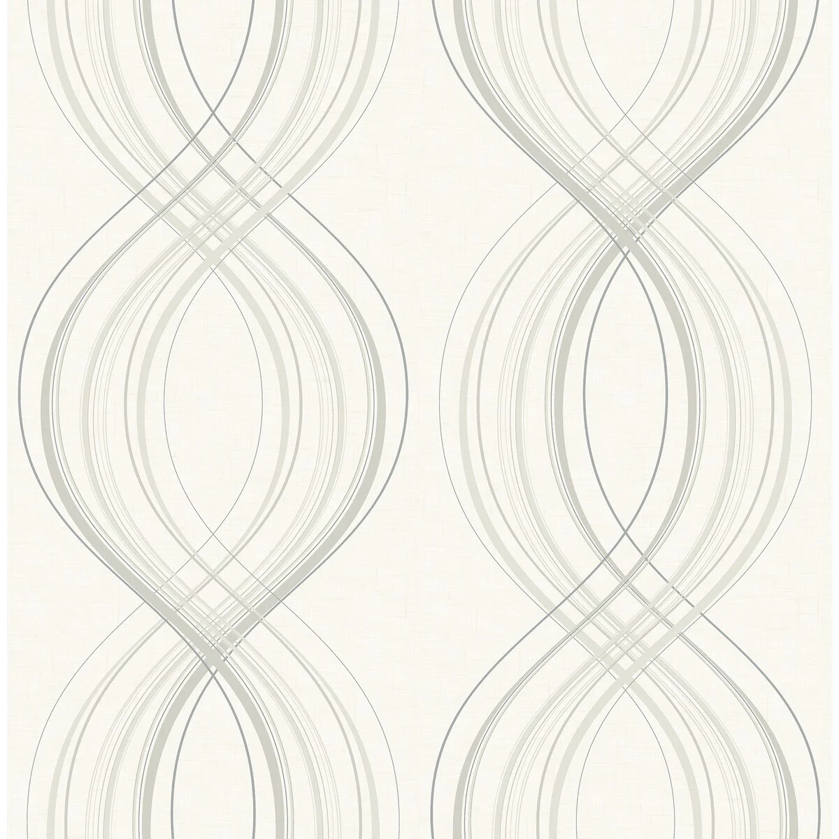 Seabrook Designs Linnaea Wave Ogee Unpasted Wallpaper