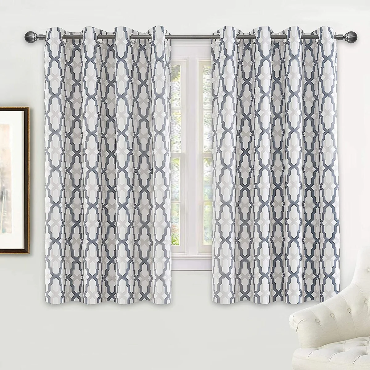 DriftAway Mason/Geo Thermal Insulated Blackout Grommet Window Curtain Panel