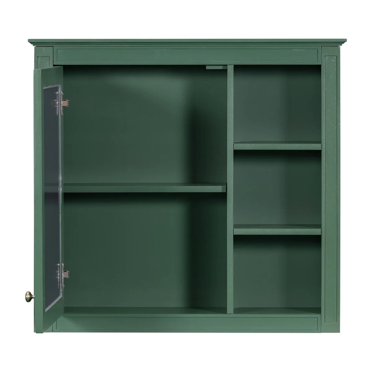 30'' x 28'' Wall Mounted Bathroom Storage Cabinet, Modern Bathroom Wall Cabinet with Mirror,Mirror Cabinet with 3 Open Shelves