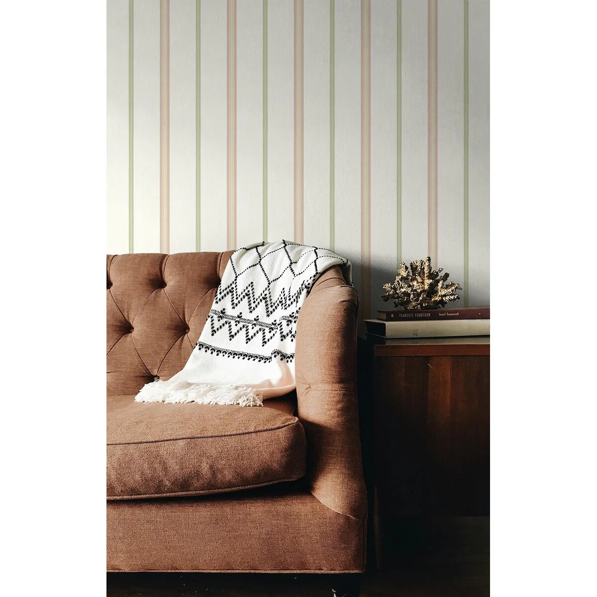 Seabrook Designs Chantilly Stripes Unpasted Wallpaper