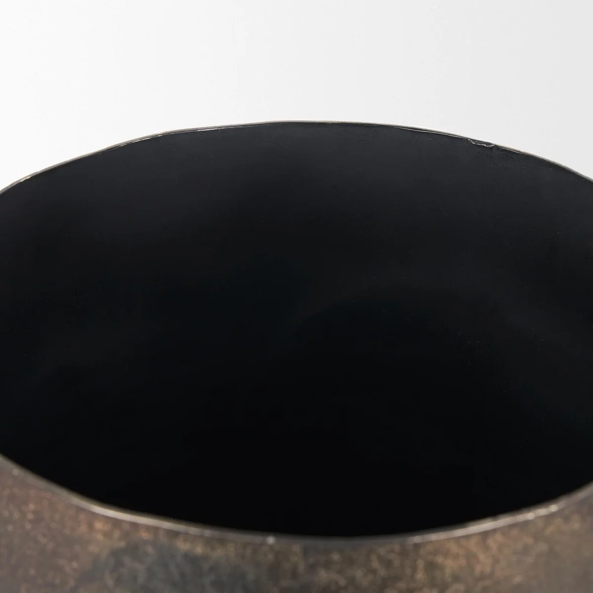Quade Large Textured Gold Metal Planter