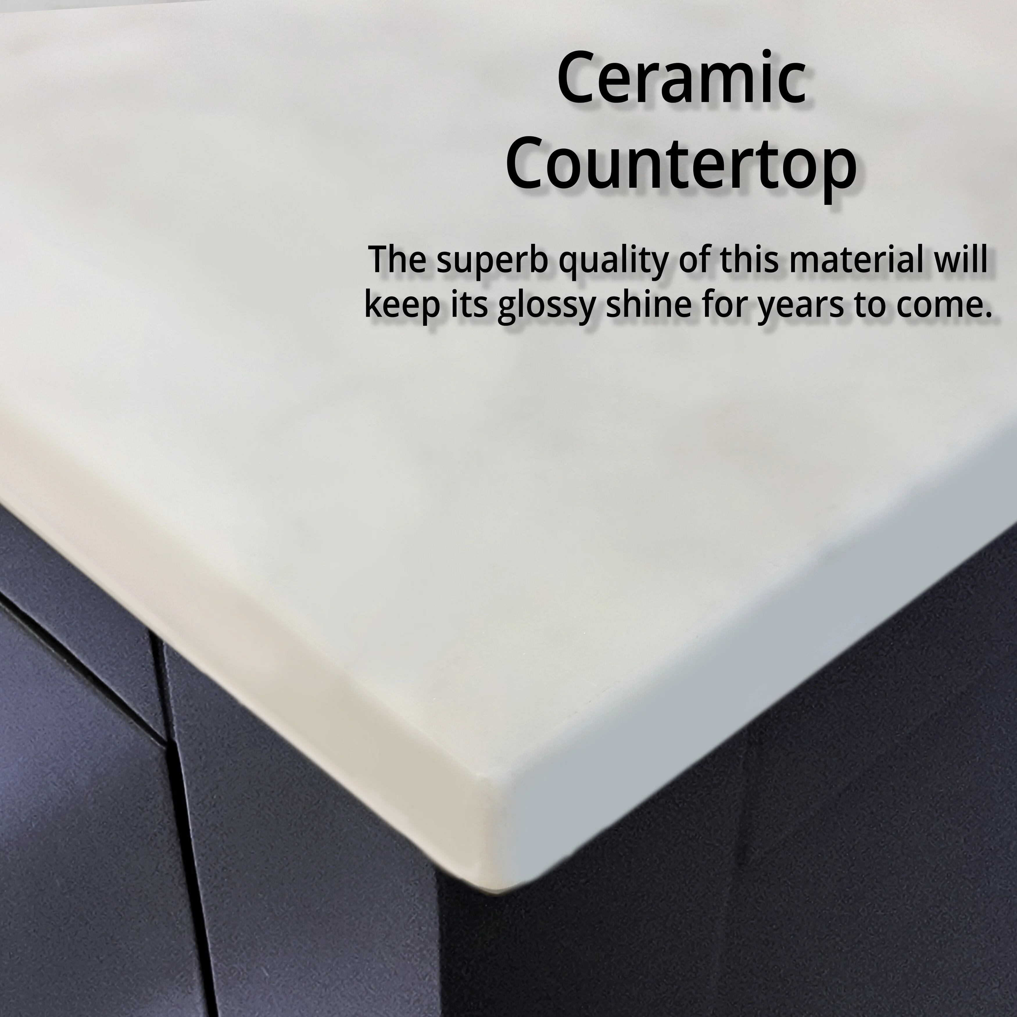 Volez Bath Vanity with Side Cabinet and Mirror