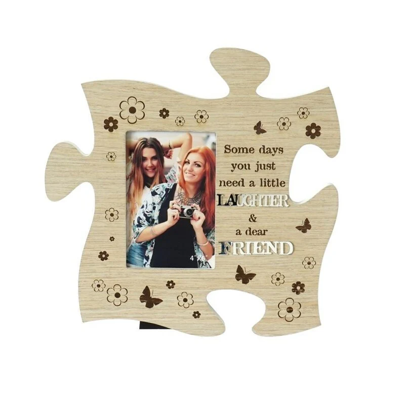 Puzzle Piece With Text -Friend Photo Frame