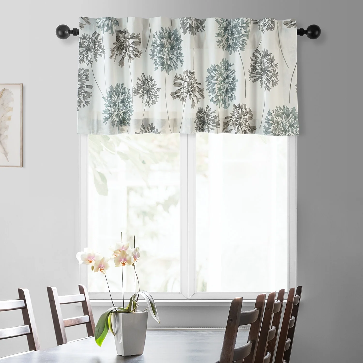 Exclusive Fabrics Allium Printed Cotton Window Valance - 50 X 19