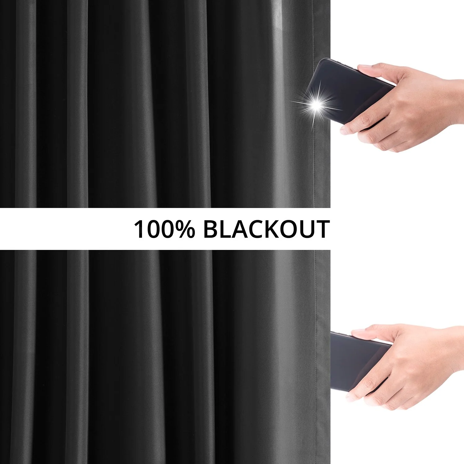 Exclusive Fabrics Essential Polyester Solid Blackout Curtains - Thermal Insulated Window Curtains Rod Pocket (Single Panel)