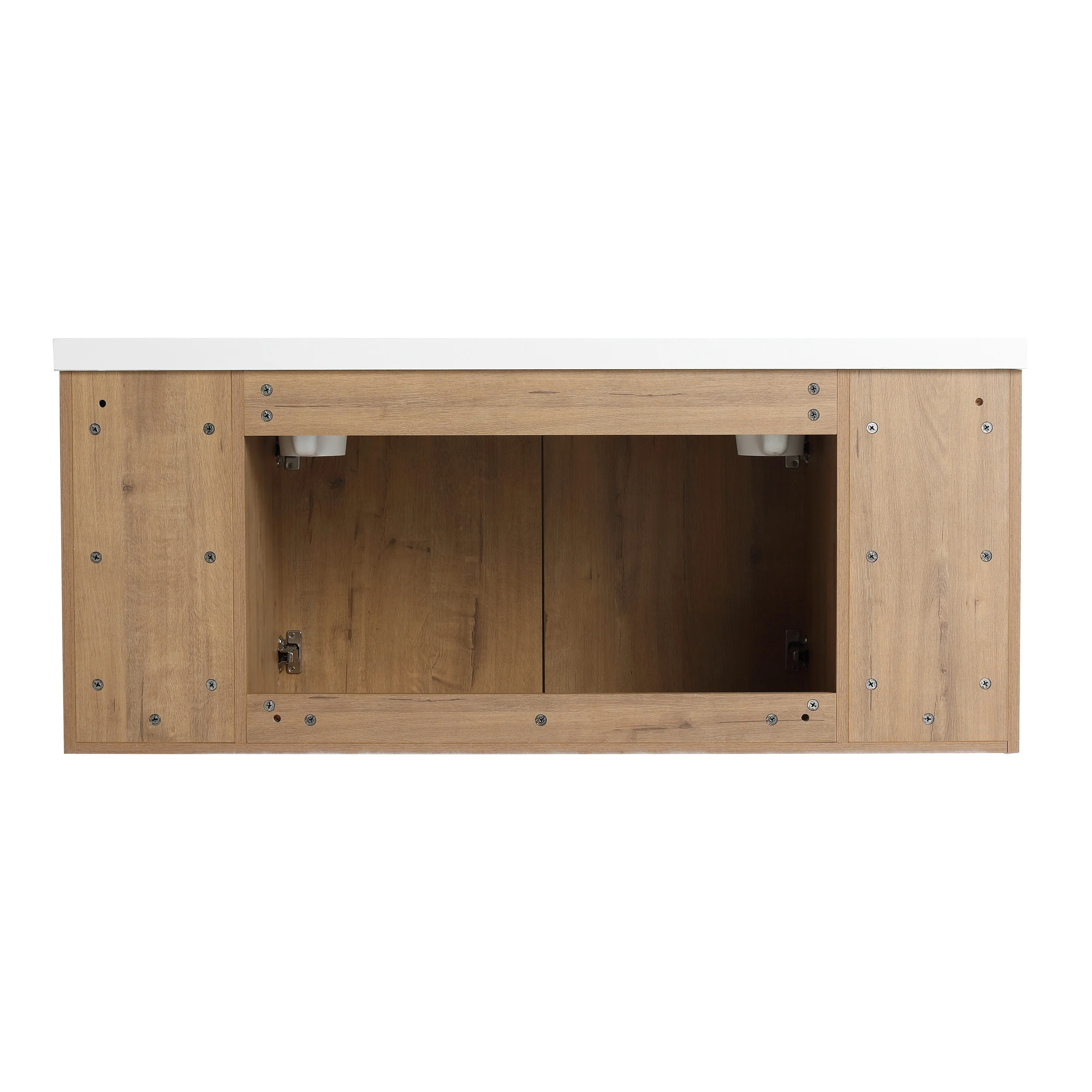 BNK Double Sink Bathroom Vanity in 48 Inch,Bathroom Cabinet with Soft Close Doors&Shelves