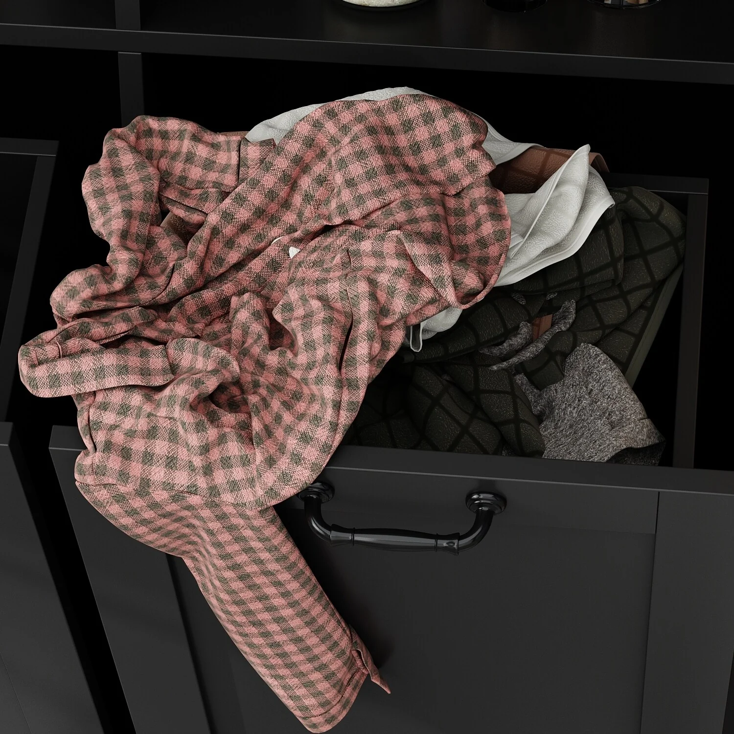 Sleek White Laundry Bathroom Cabinet with Unique Rotating Drawers