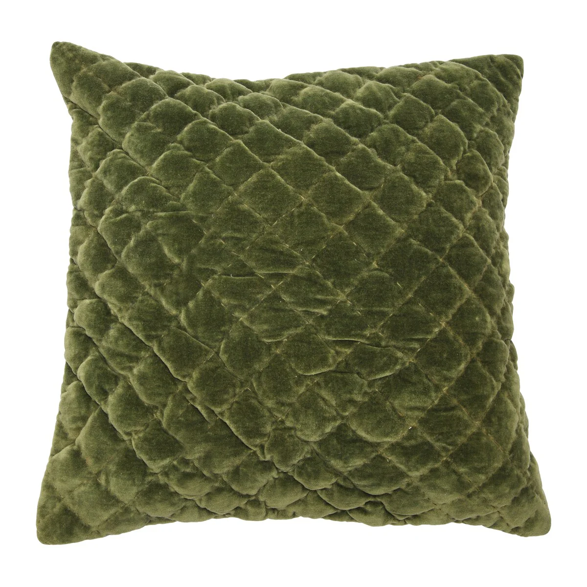 Square Quilted Velvet Pillow Cover