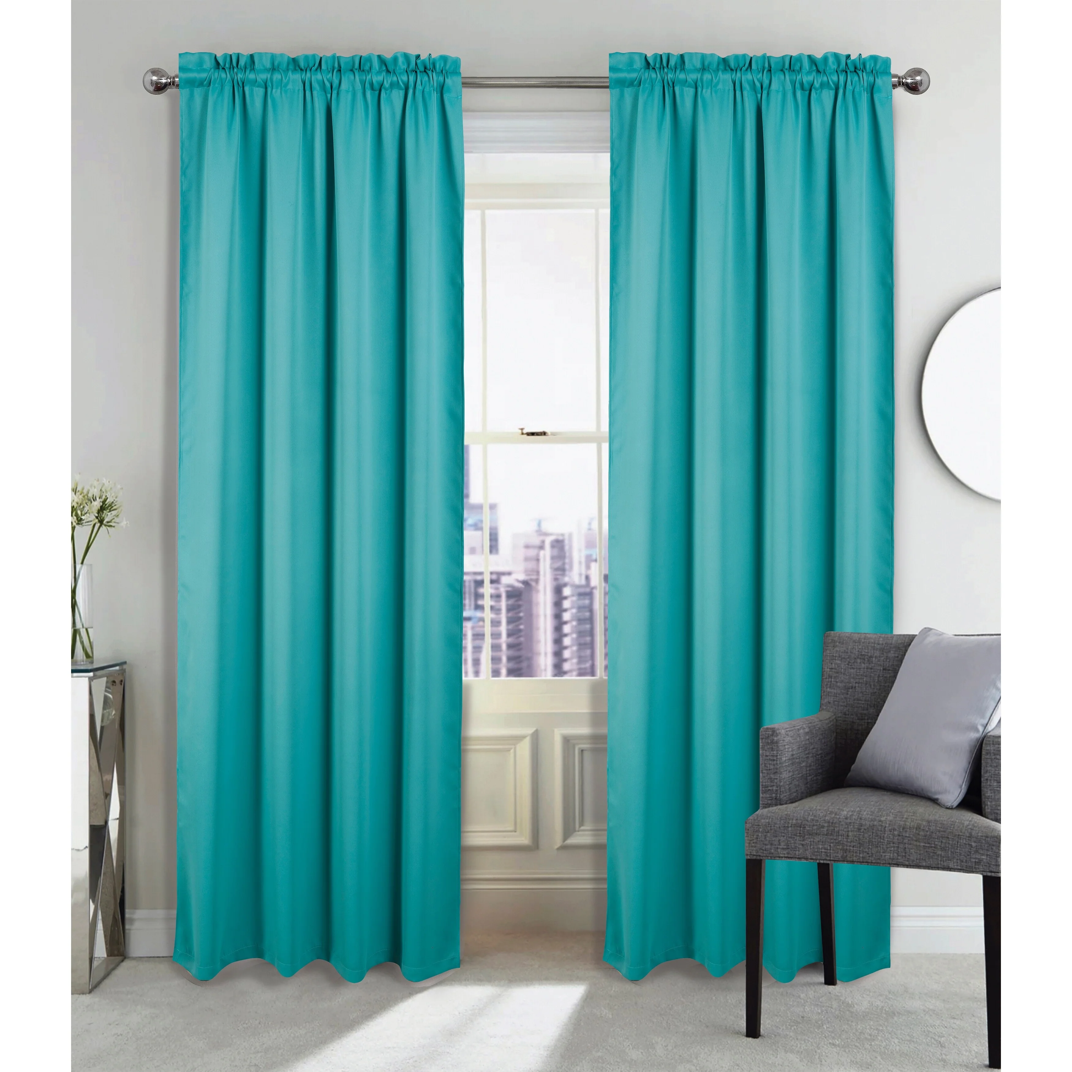 Twilight Room Darkening Rod Pocket Window Curtain 84