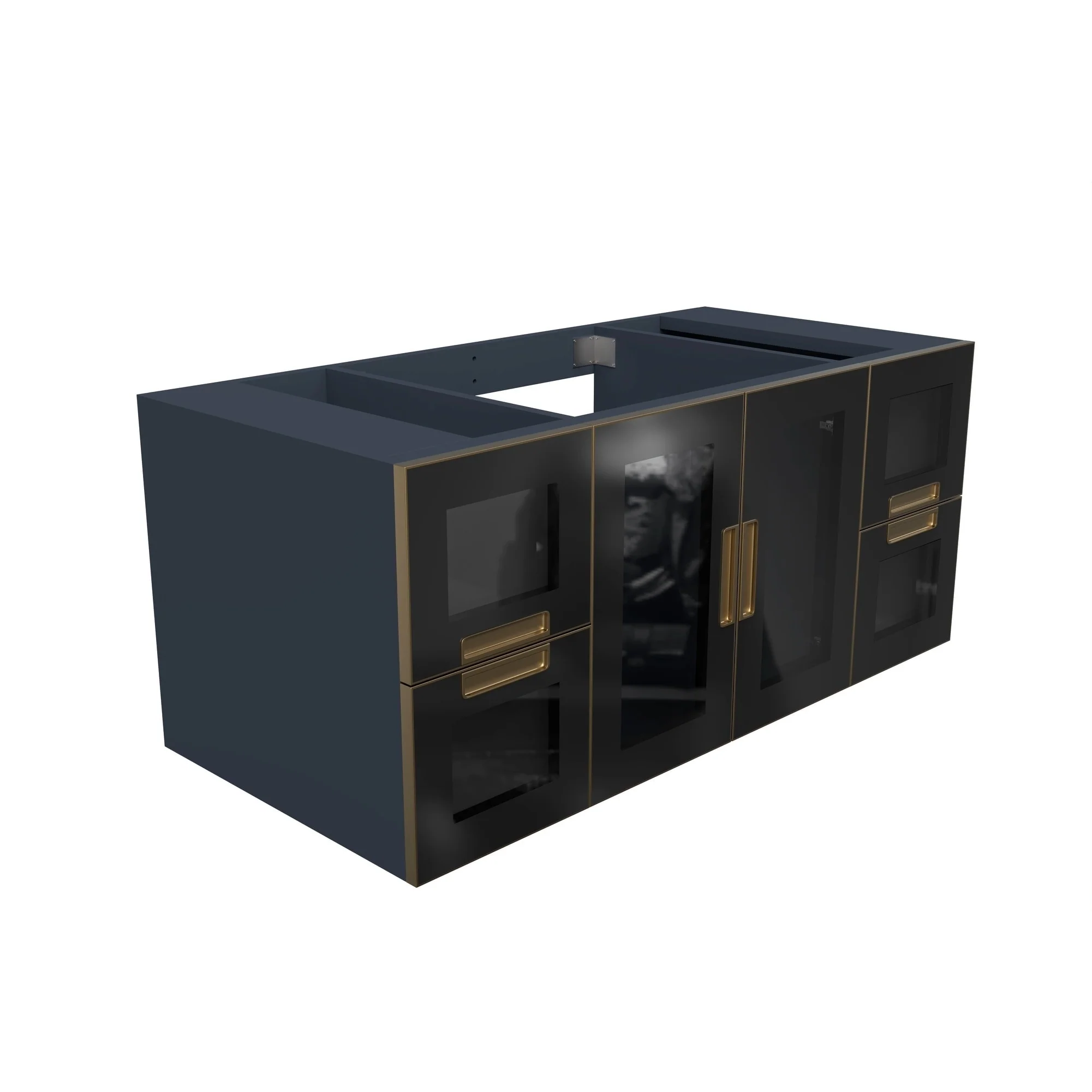 Rosario Wall Mounted Bathroom Vanity, Base Only