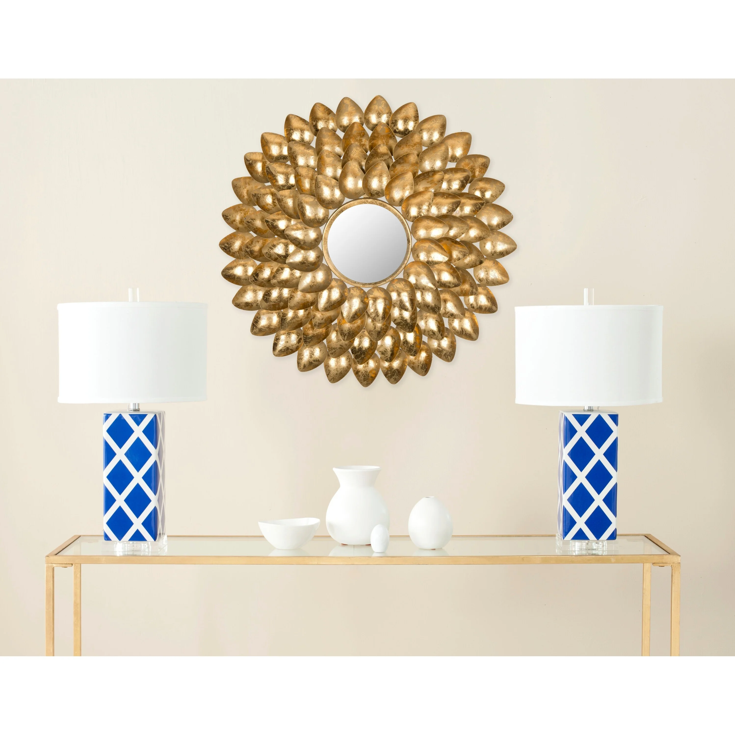 SAFAVIEH Amberly Antique Gold Sunburst 29-inch Decorative Mirror - 29