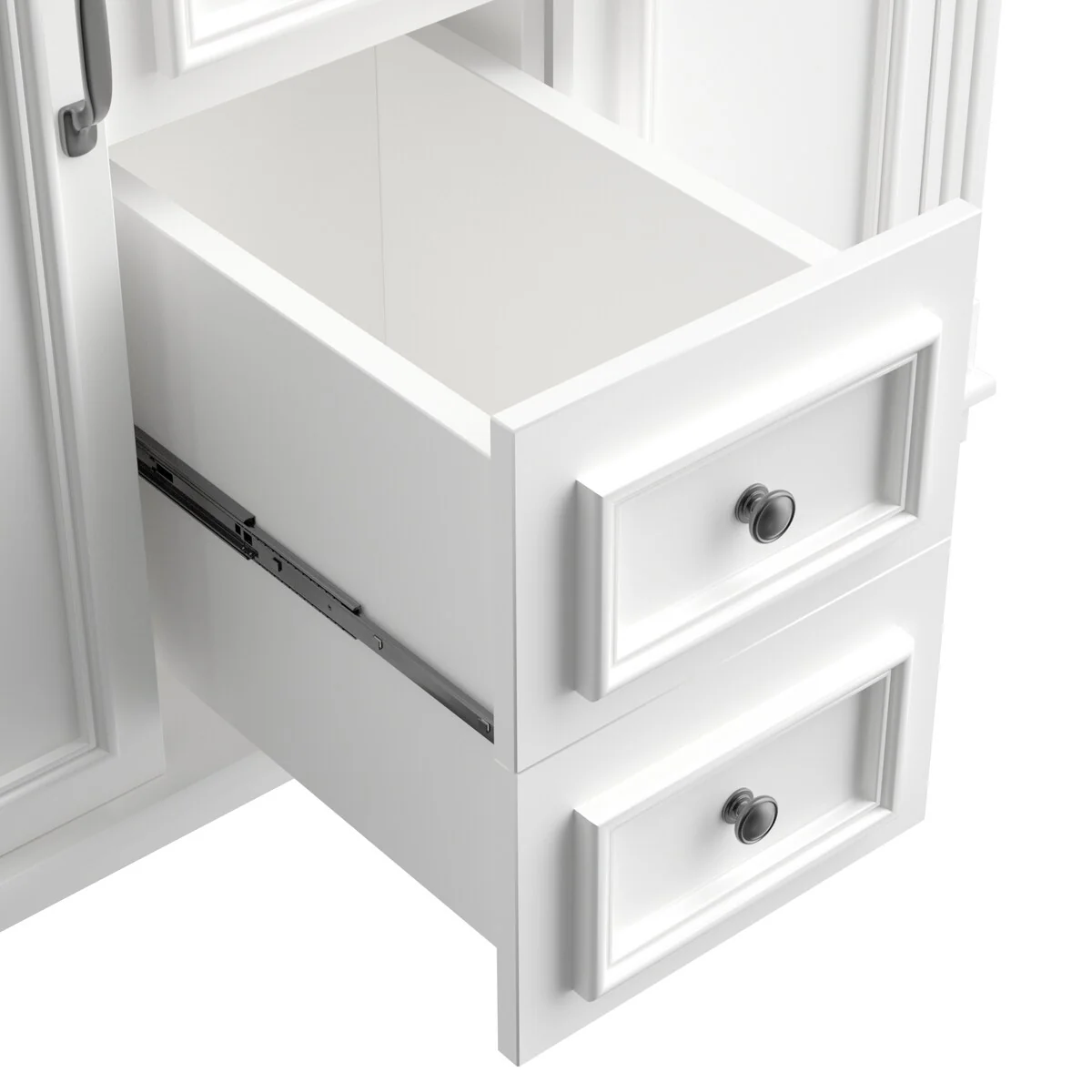 36 in. W x 18 in. D x 34 in. H Freestanding Bath Vanity with White Resin Top and Mirror Cabinet