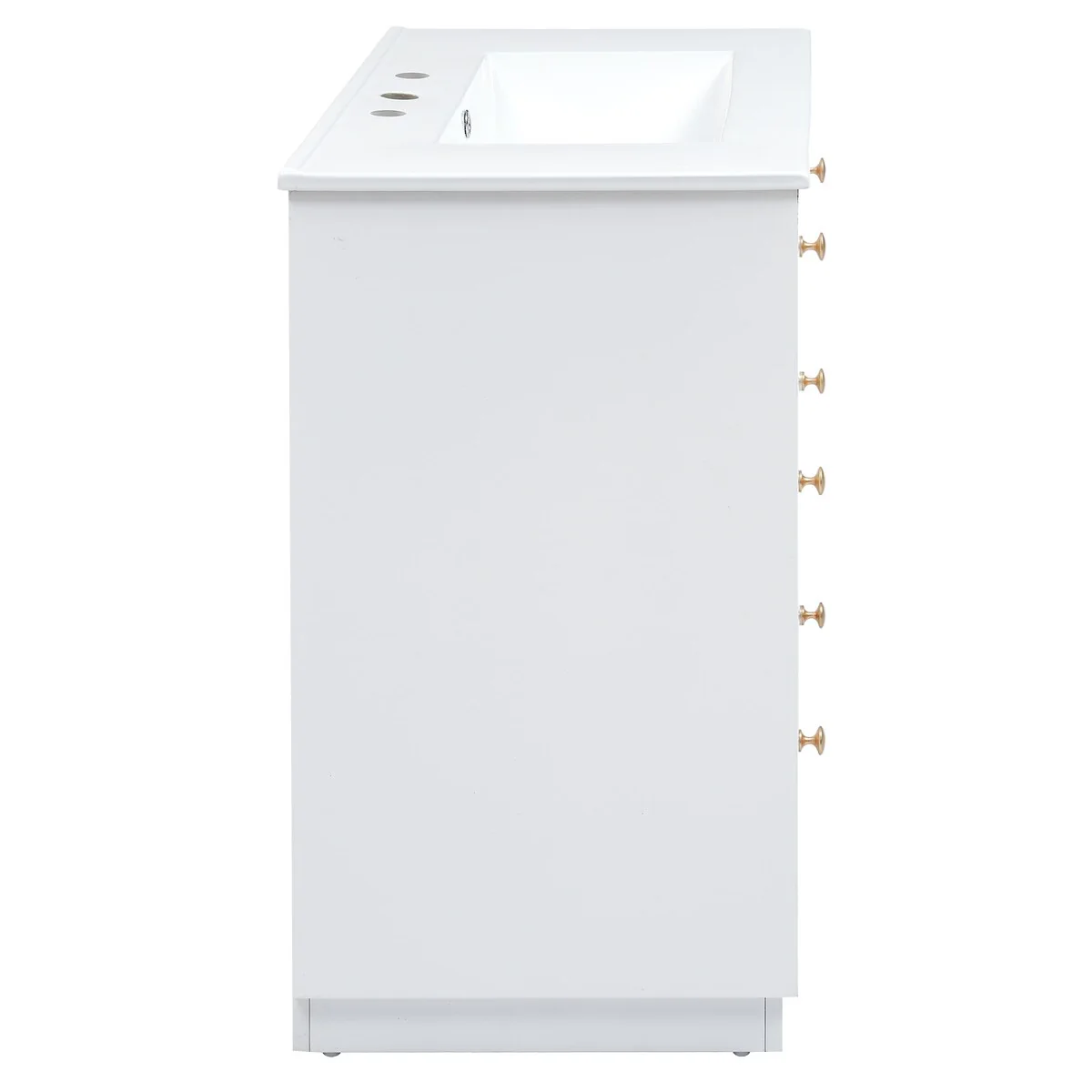 30-Inch Modern White Bathroom Vanity Cabinet with two drawers