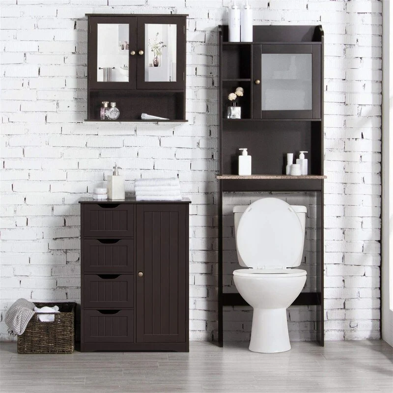 Wooden Bathroom Floor Cabinet - 13
