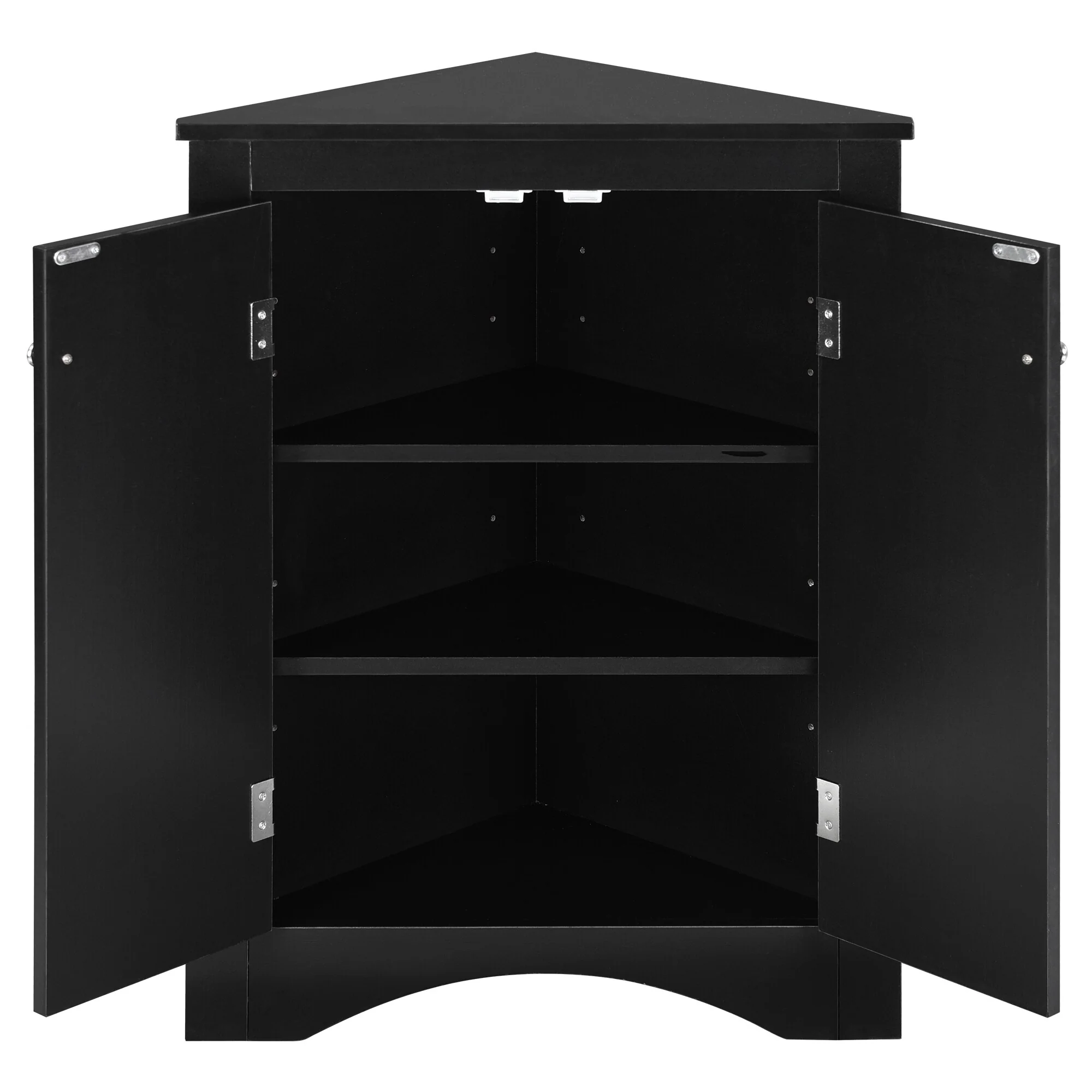17.2 in. W x 17.2 in. D Triangle Bathroom Storage Cabinet with Adjustable Shelves