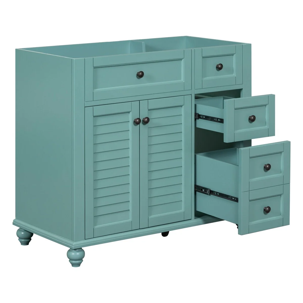Solid Wood Frame Bathroom Storage Cabinet