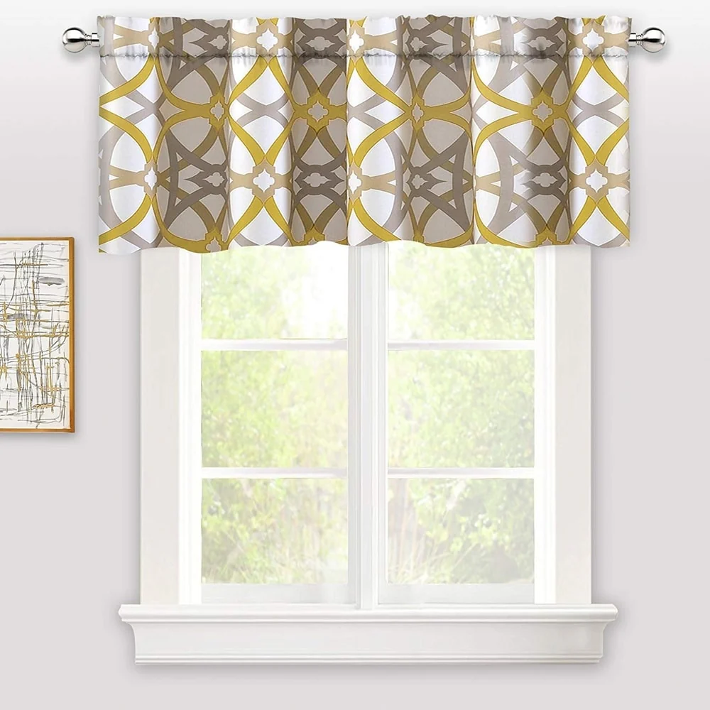 Jarvenpaa Geo Trellis Pattern Window Valance - 52 x 18