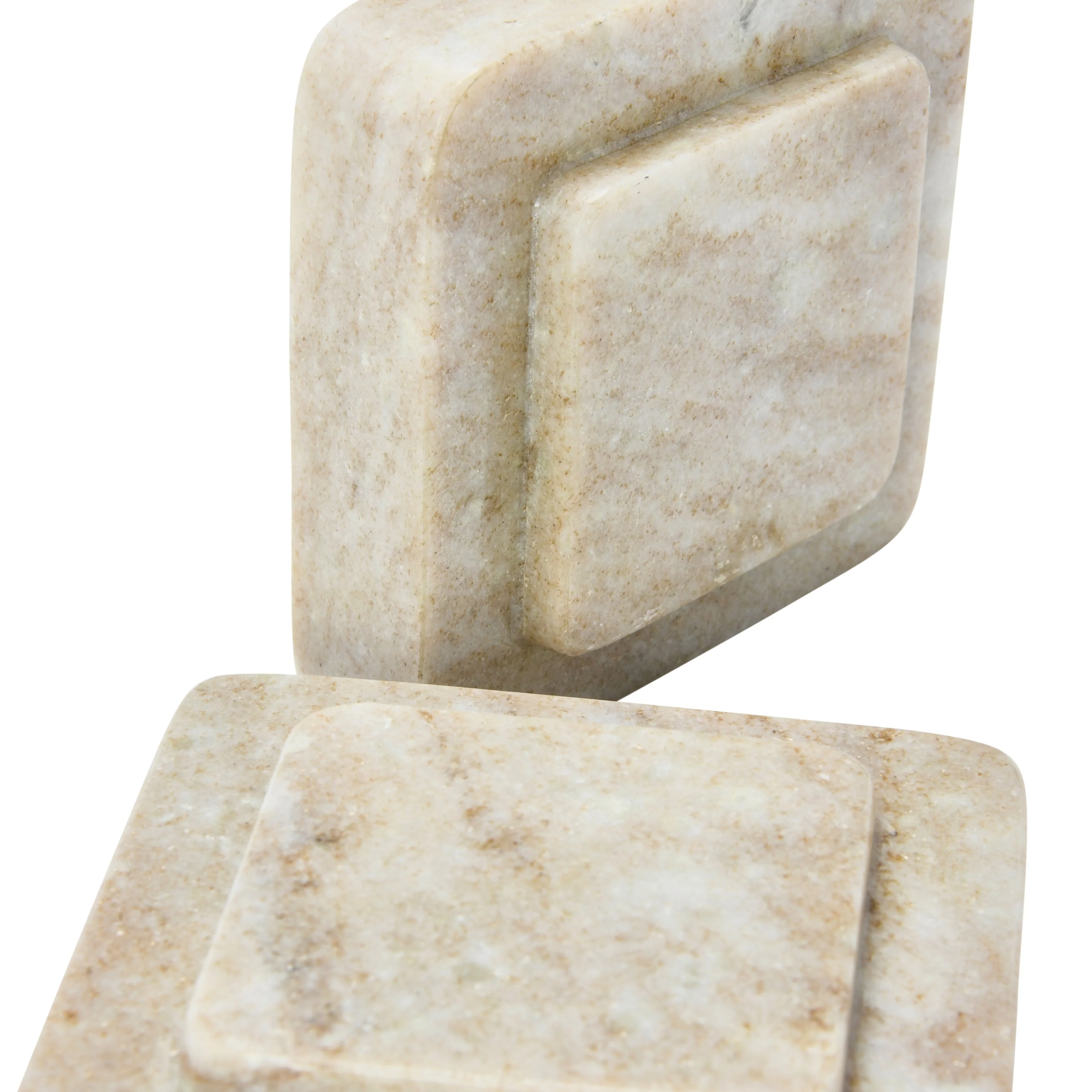 Marble Bookends, Beige, Set of 2