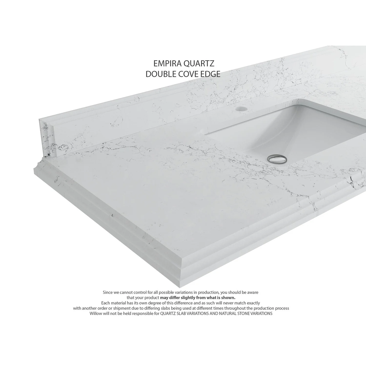 Willow Collections 60 in. W x 22 in. D Aberdeen Double Sink Bathroom Vanity with Countertop
