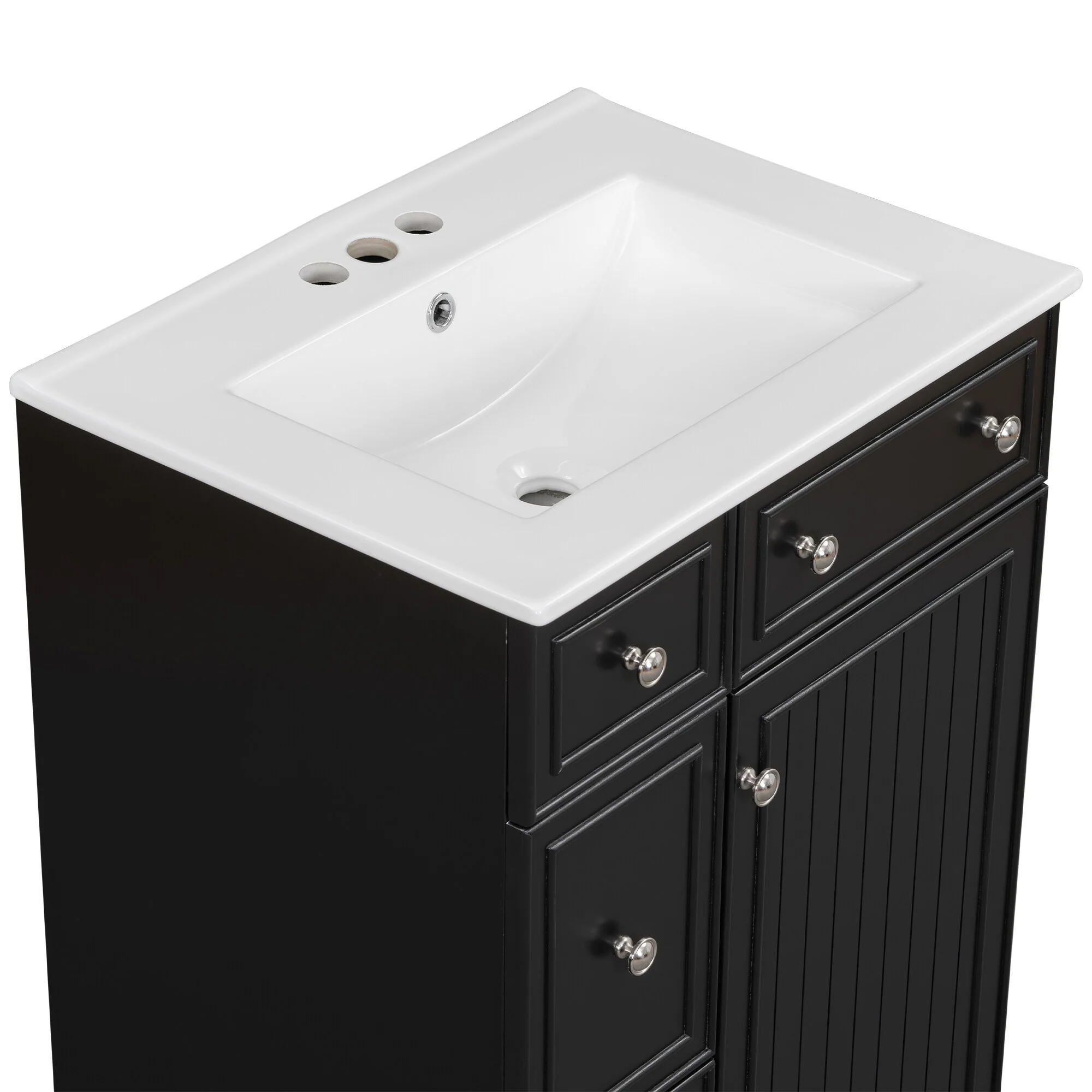 24-Inch Bathroom Vanity Cabinet with Ceramic Sink by Harper&Bright Designs