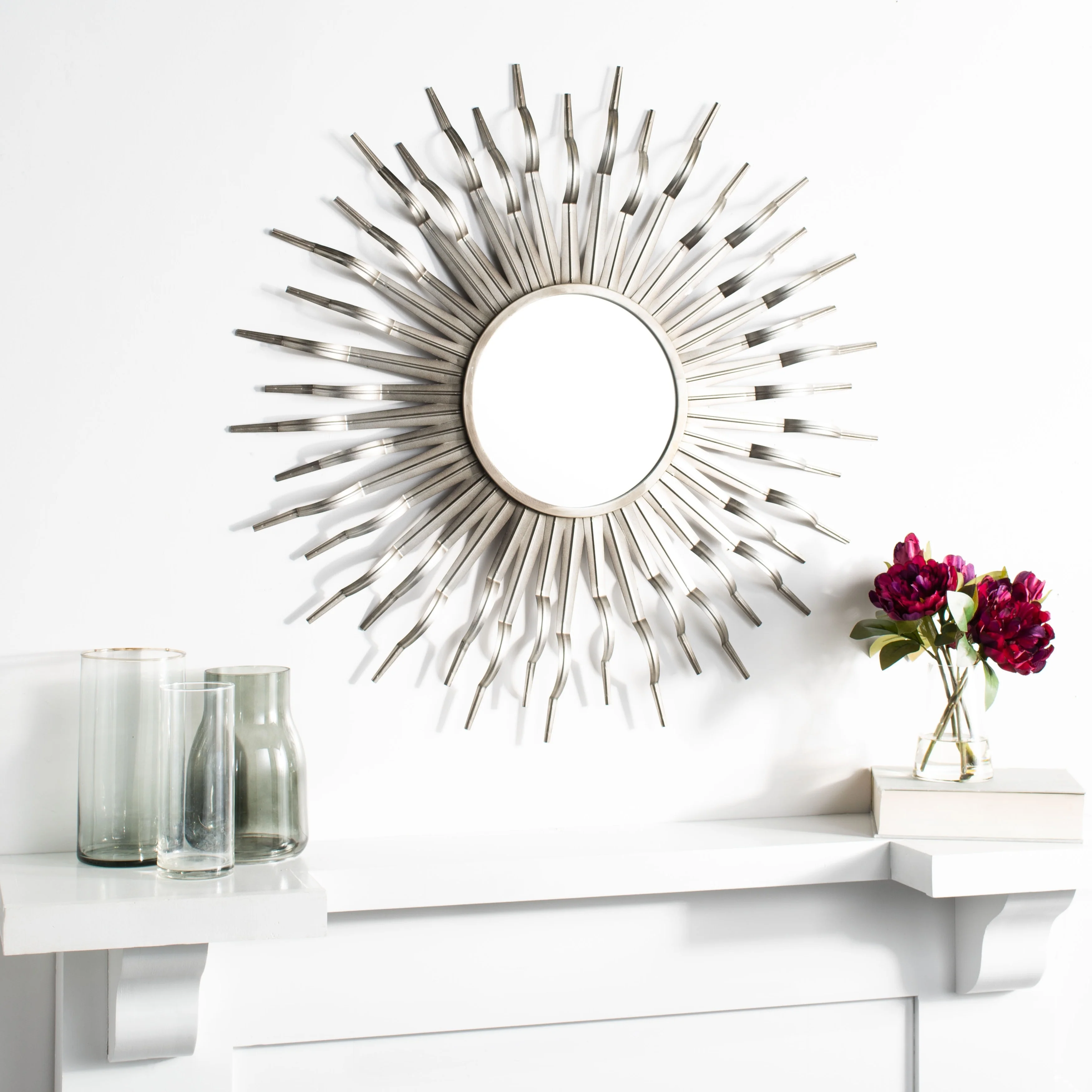 SAFAVIEH Naya 35-inch Sunburst Round Mirror - 35