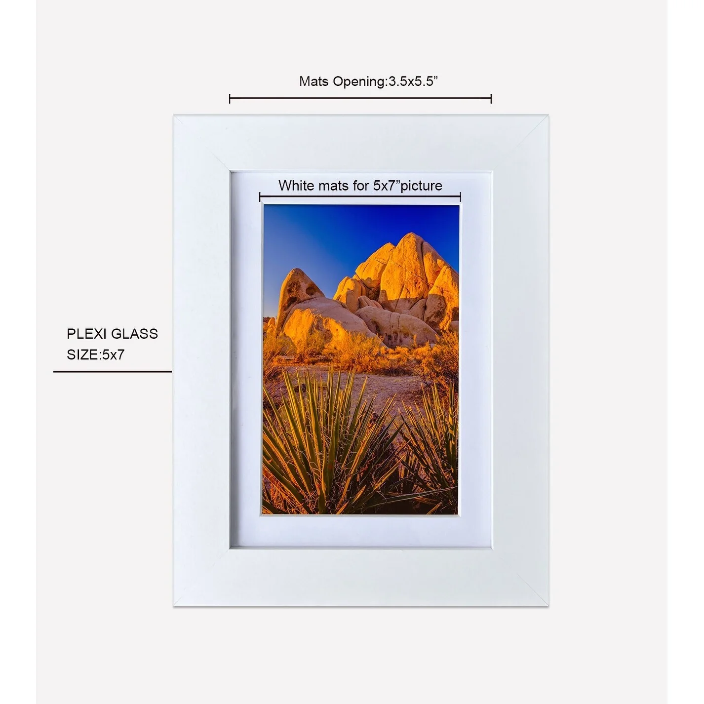 5x7 Inch Wood Picture Frame - Set of 6 (Set of 6)