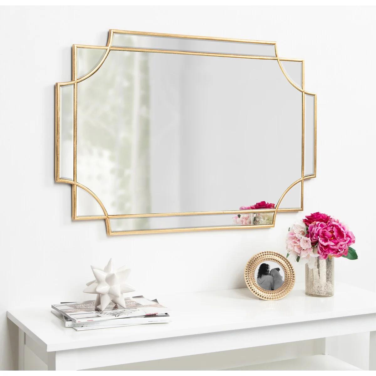 Kate and Laurel Minuette Traditional Decorative Framed Wall Mirror