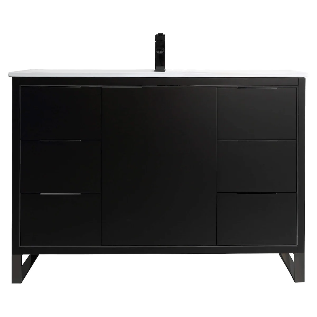 Fine Fixtures Opulence Collection Bathroom Vanity with White Ceramic Sink