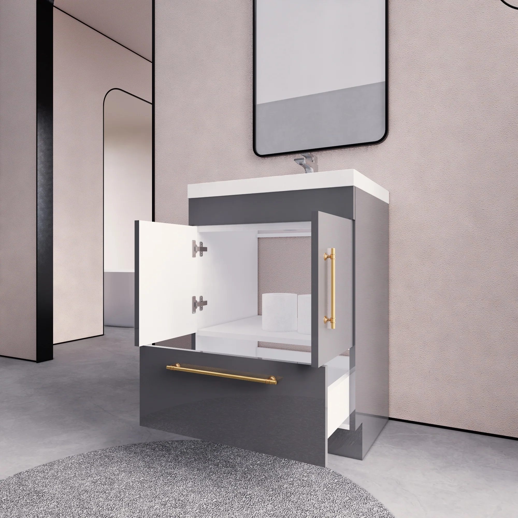 Eliza 24'' Freestanding Vanity with Single Sink