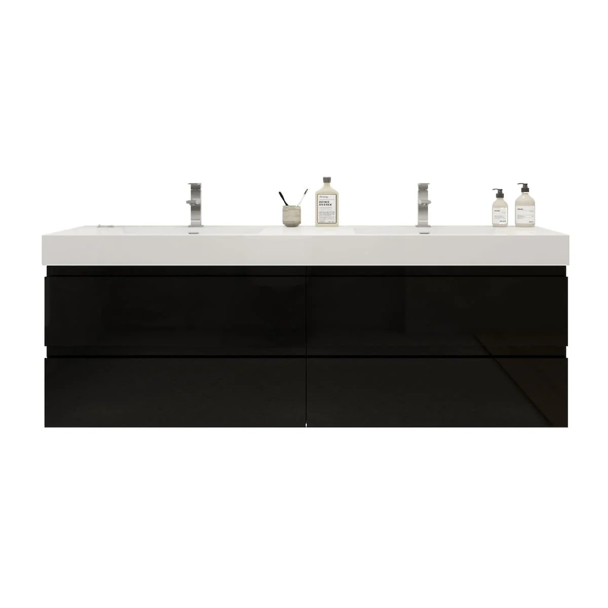 Baillie 72'' Wall-Mounted Vanity with Double Reinforced Acrylic Sink