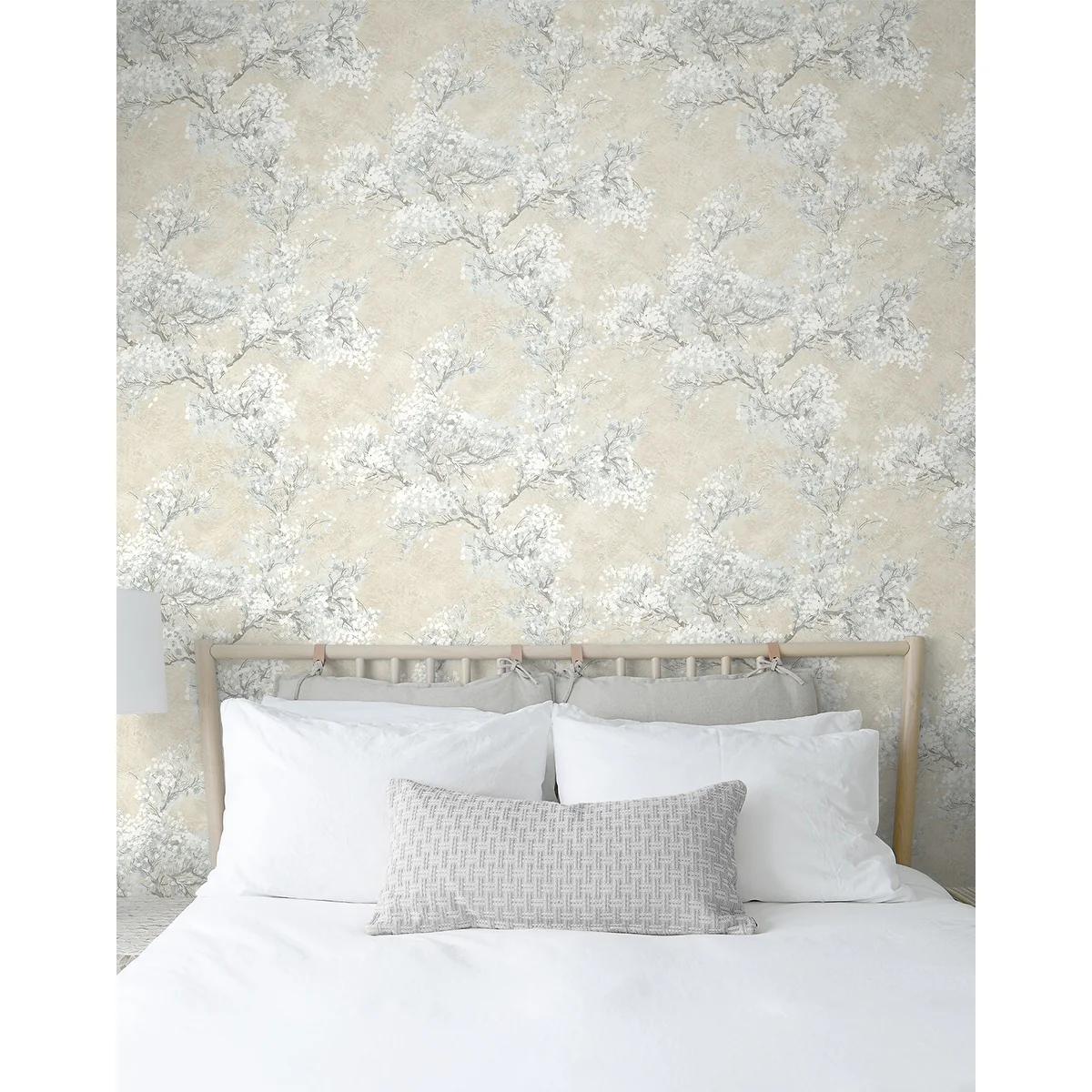 NextWall Cherry Blossom Grove and Stick Wallpaper