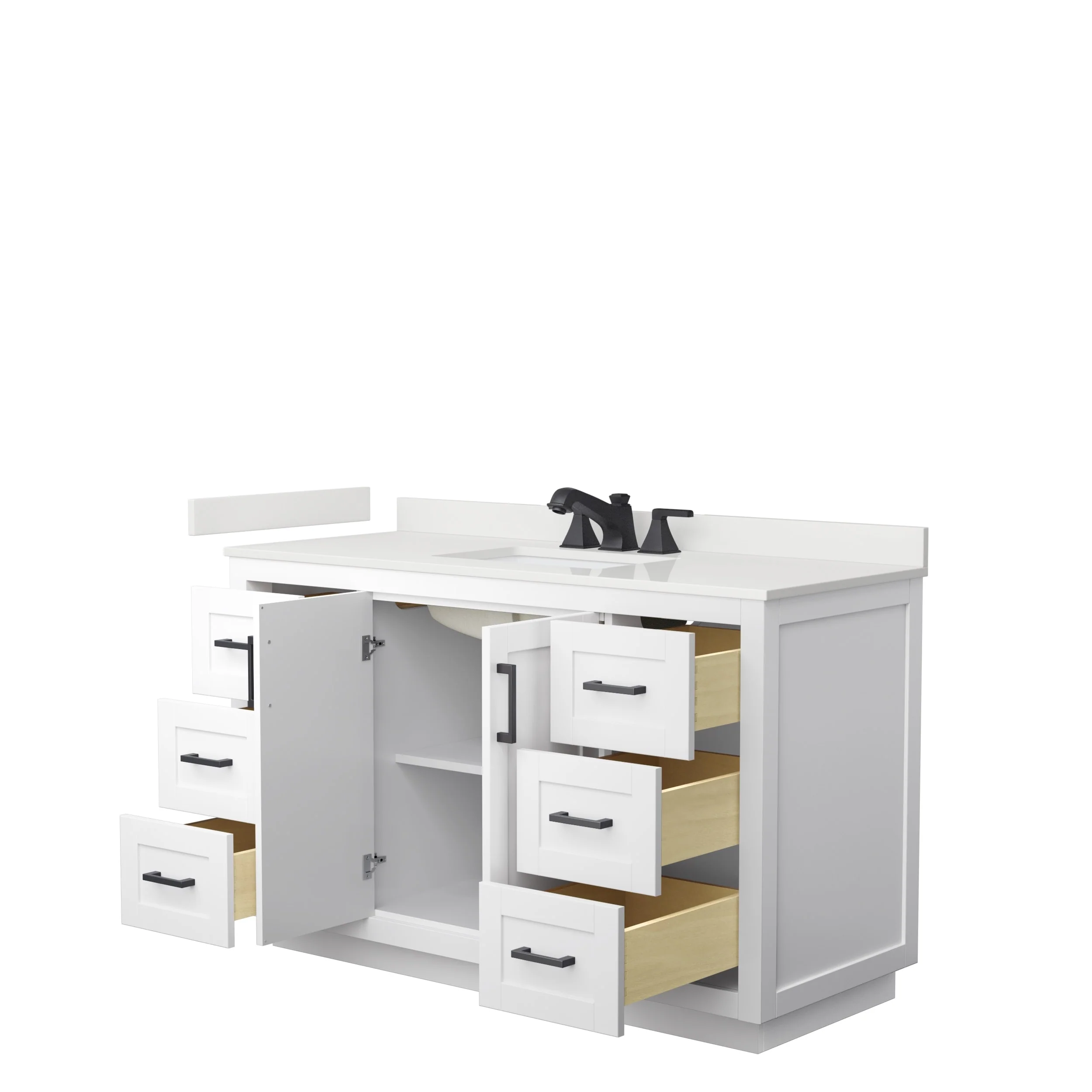 Miranda 54-inch Single Vanity, Quartz Top