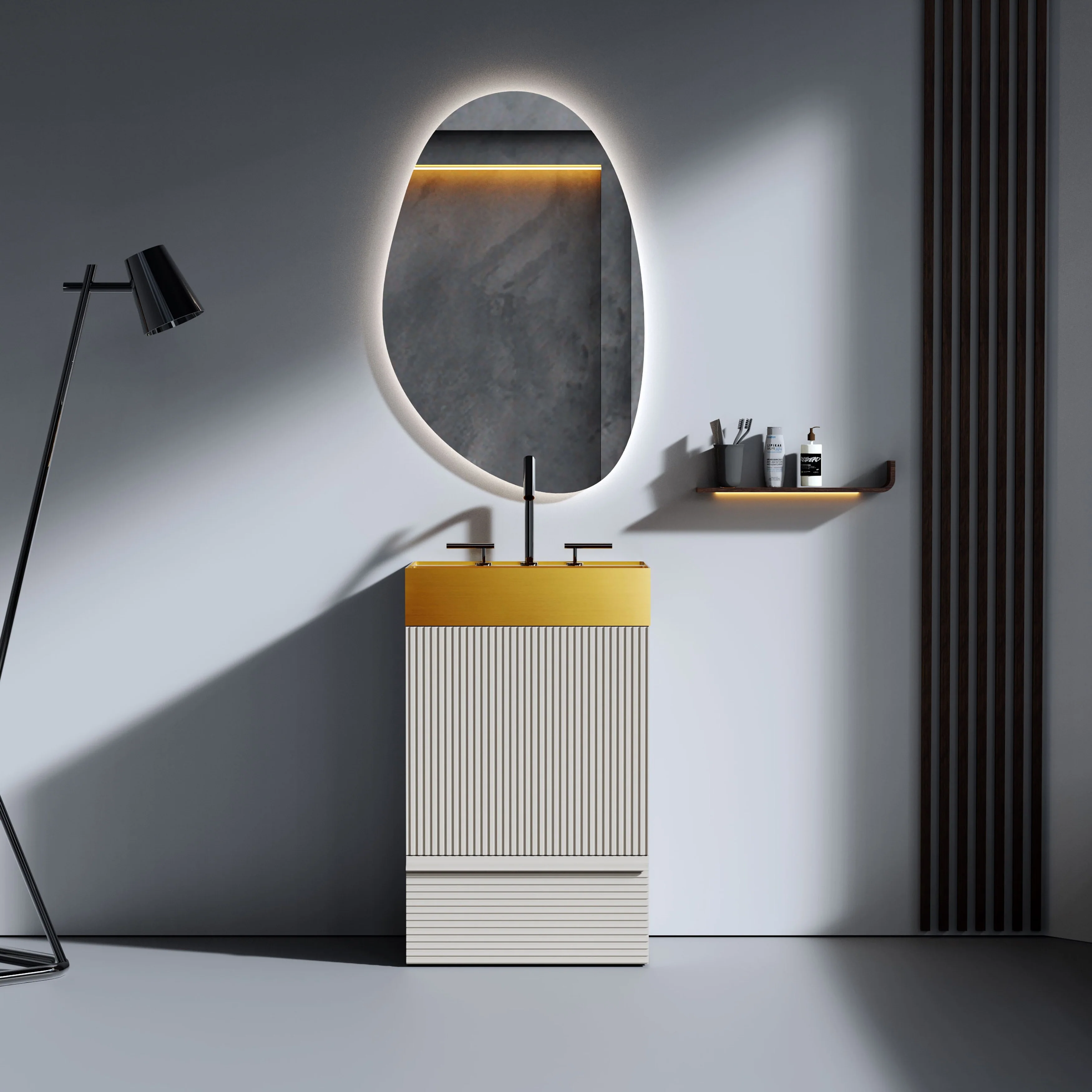 CITTANEO Gada Pro 20'' Modern Freestanding Bathroom Vanity with Sink and Integral Basin
