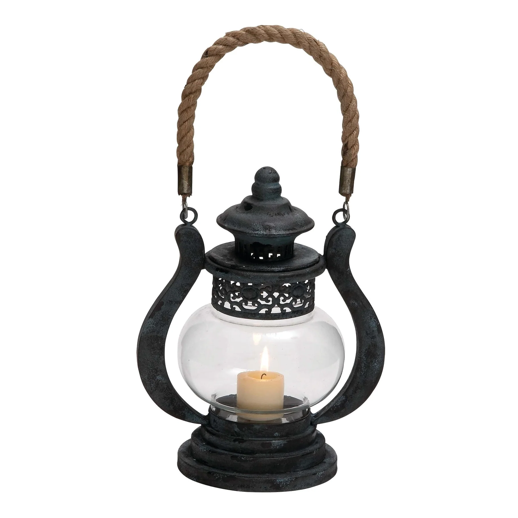 Metal Candle Lantern - Black - Roche River Decor