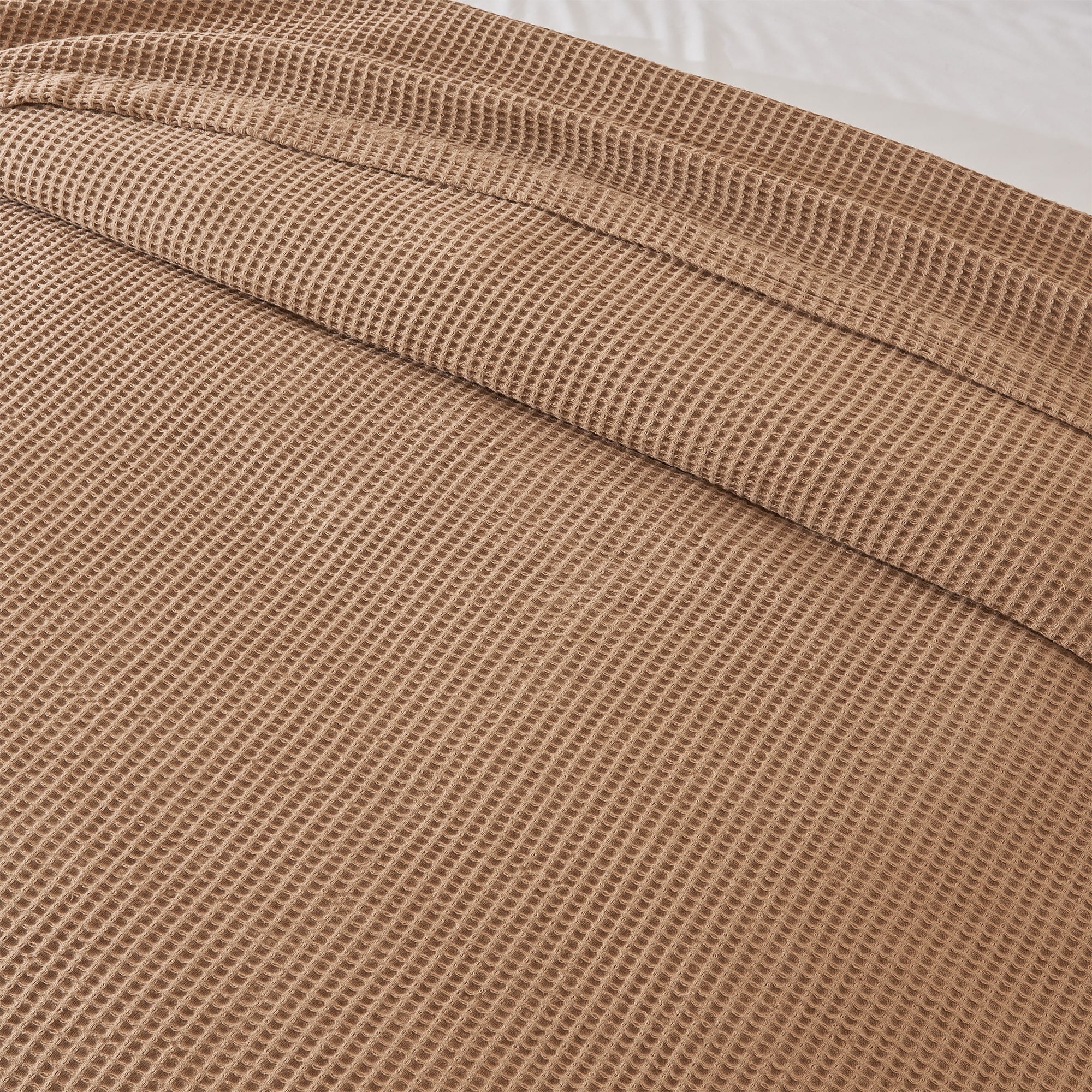 Linery & Co. 100% Cotton All-Season Lightweight Waffle Weave Knit Throw Blanket
