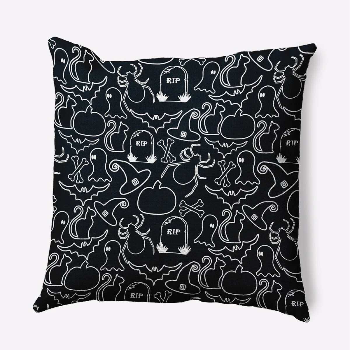 Halloween Outlines Accent Pillow
